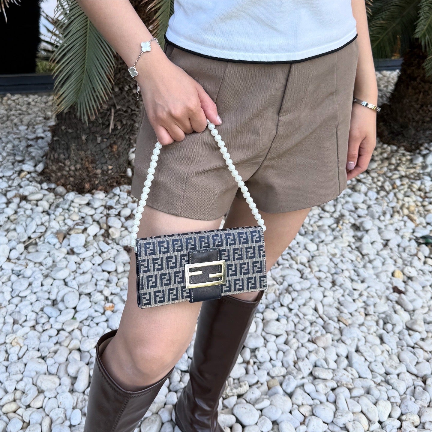 FENDI Long Wallet Zucca Vintage Canvas