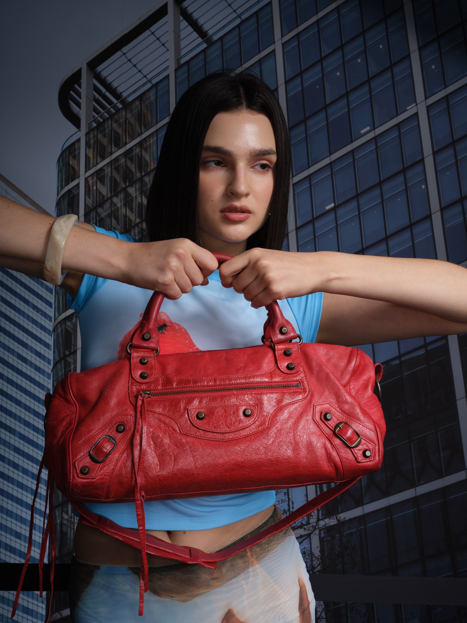 Balenciaga Twiggy Red Handbag