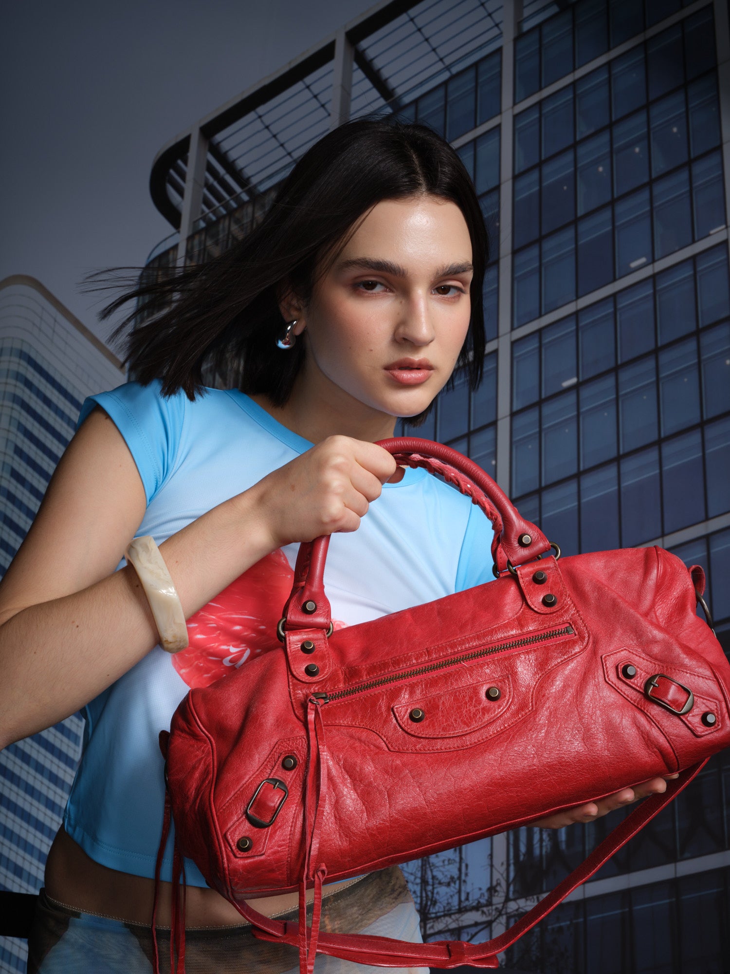 Balenciaga Twiggy Red Handbag