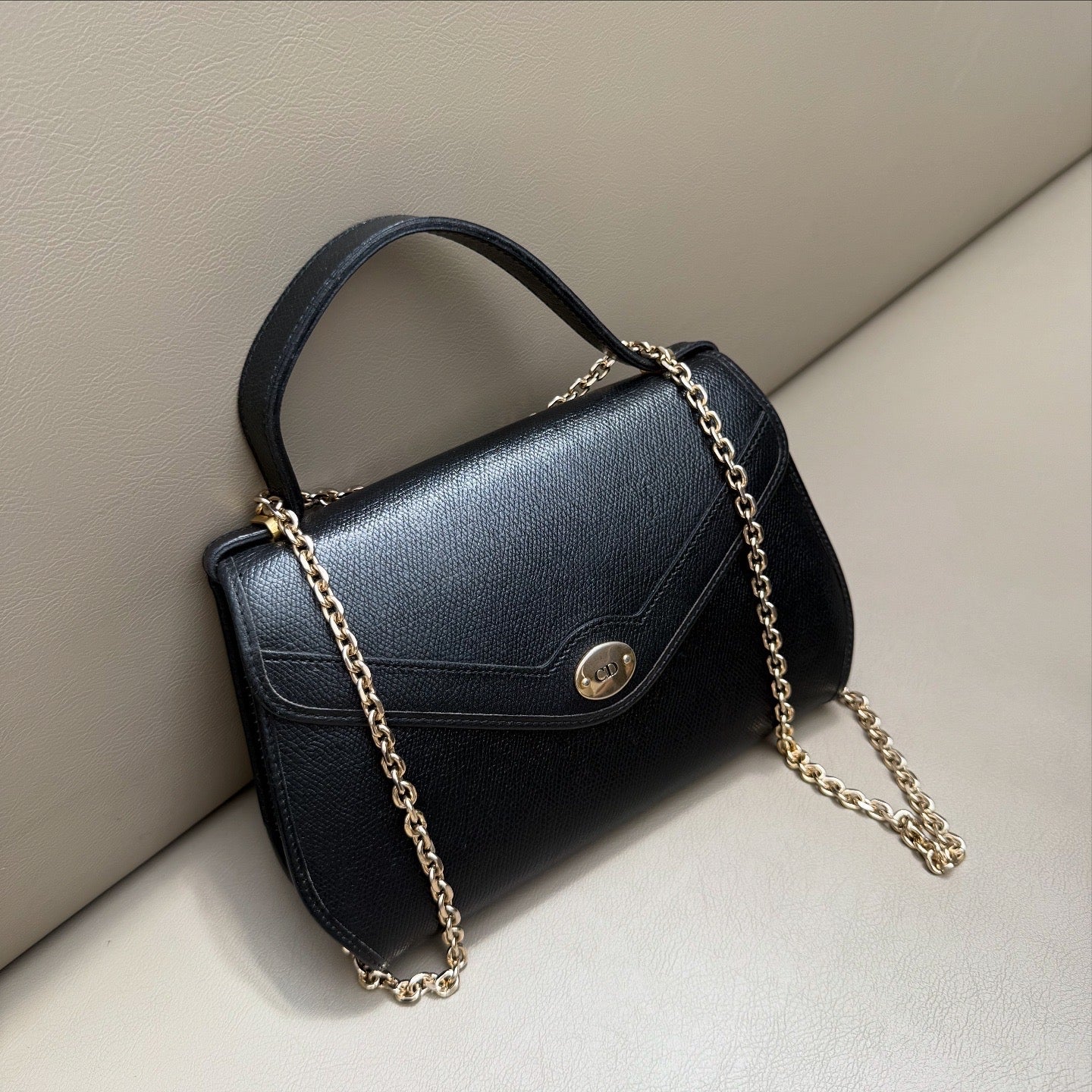 Christian Dior Classic Black Leather