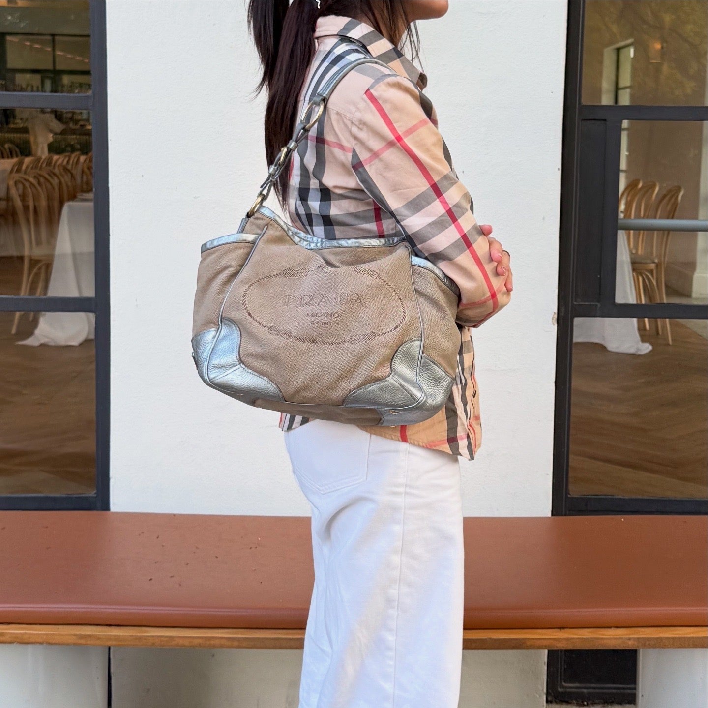 Prada Canapa Shoulder Bag