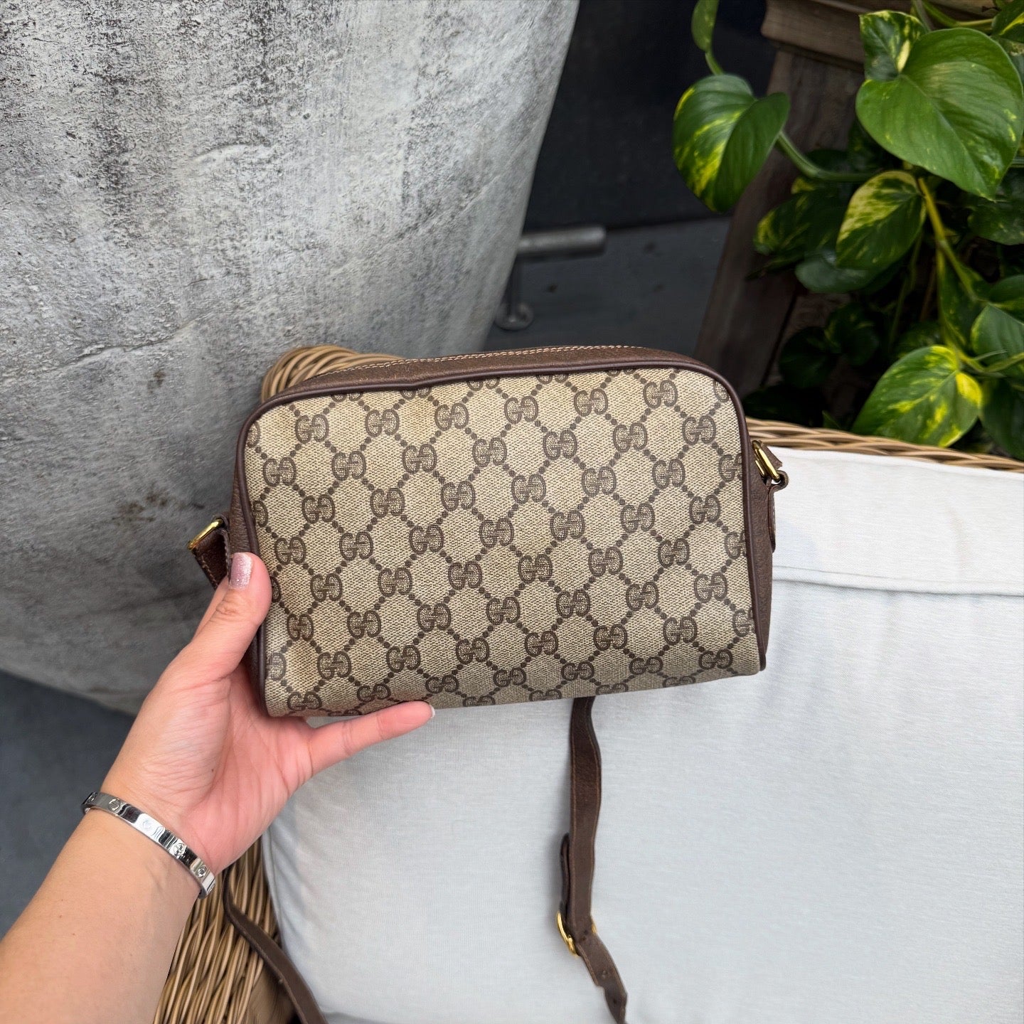 Gucci Ophidia GG Monogram Canvas Messenger Crossbody