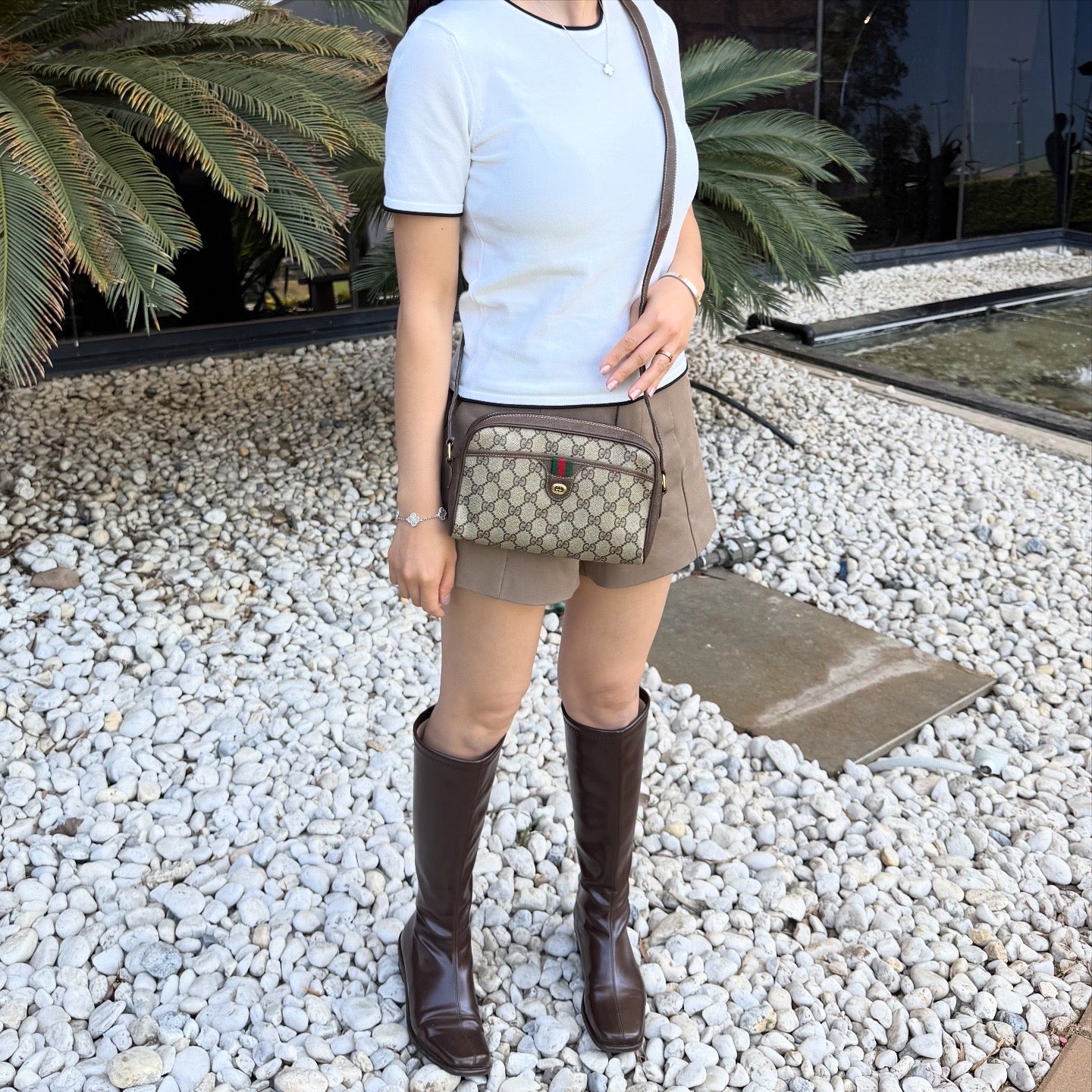 Gucci Ophidia GG Monogram Canvas Messenger Crossbody