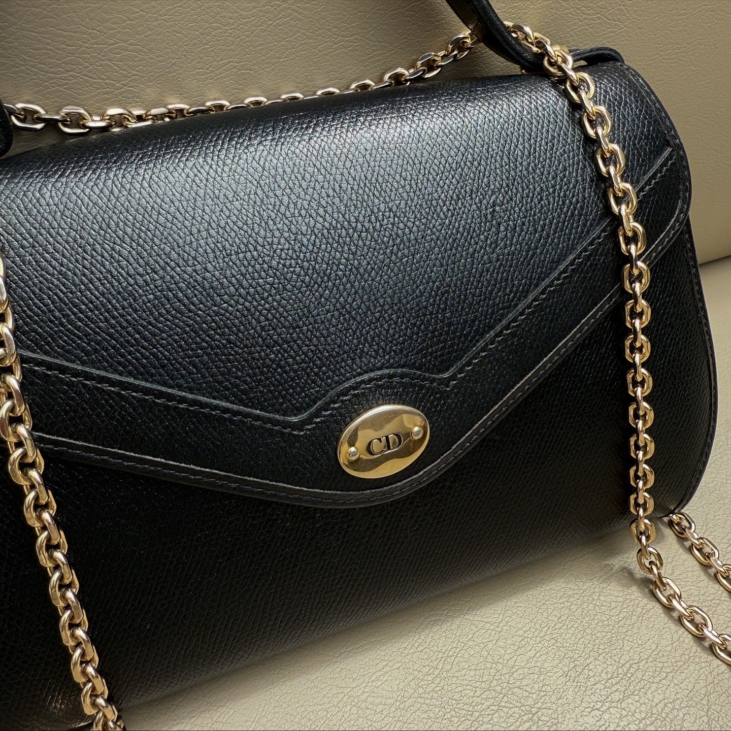 Christian Dior Classic Black Leather