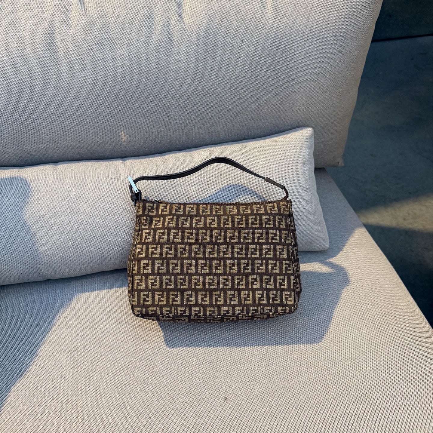 Fendi Zucchino Canvas Handbag