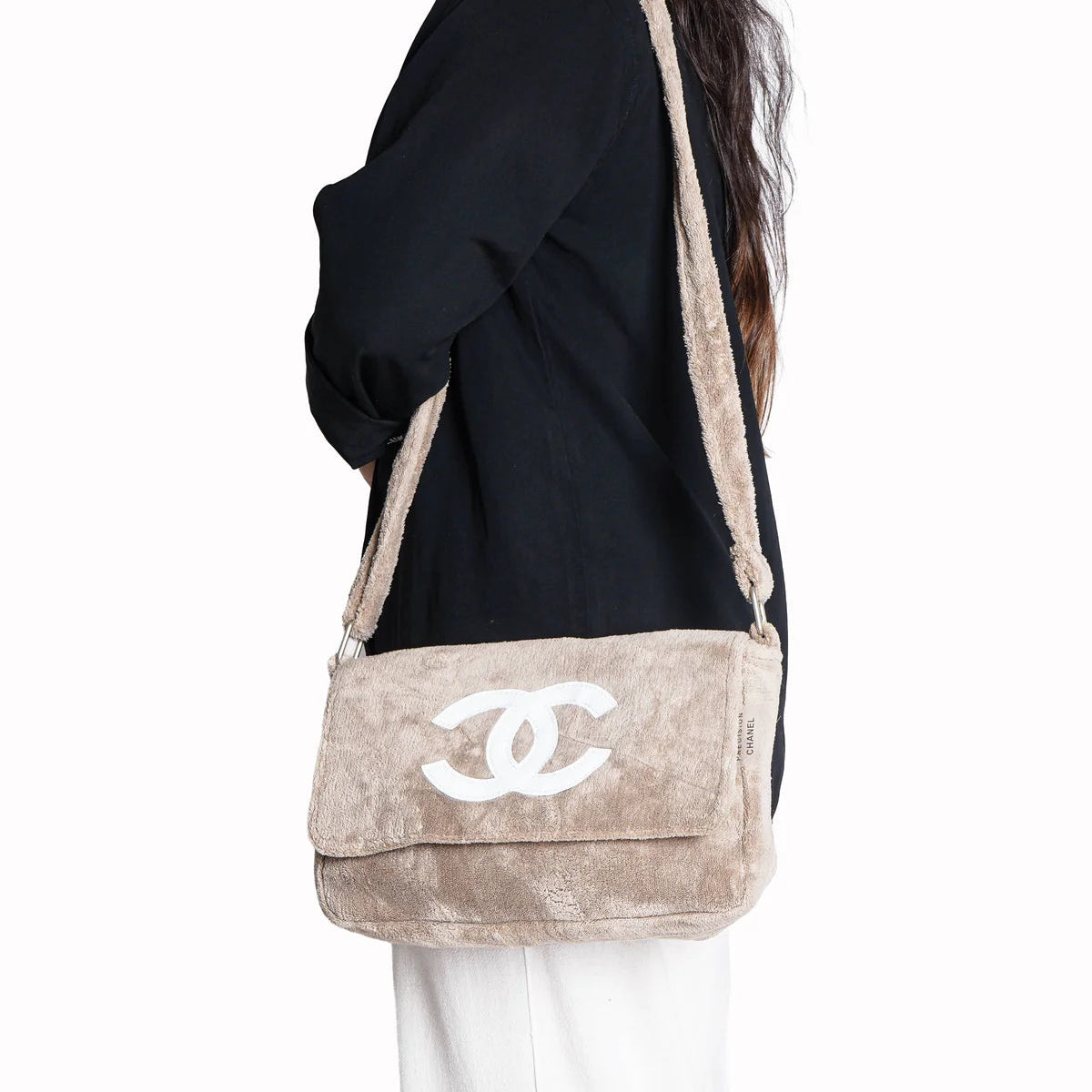Chanel Precision Tan Beige Crossbody CC