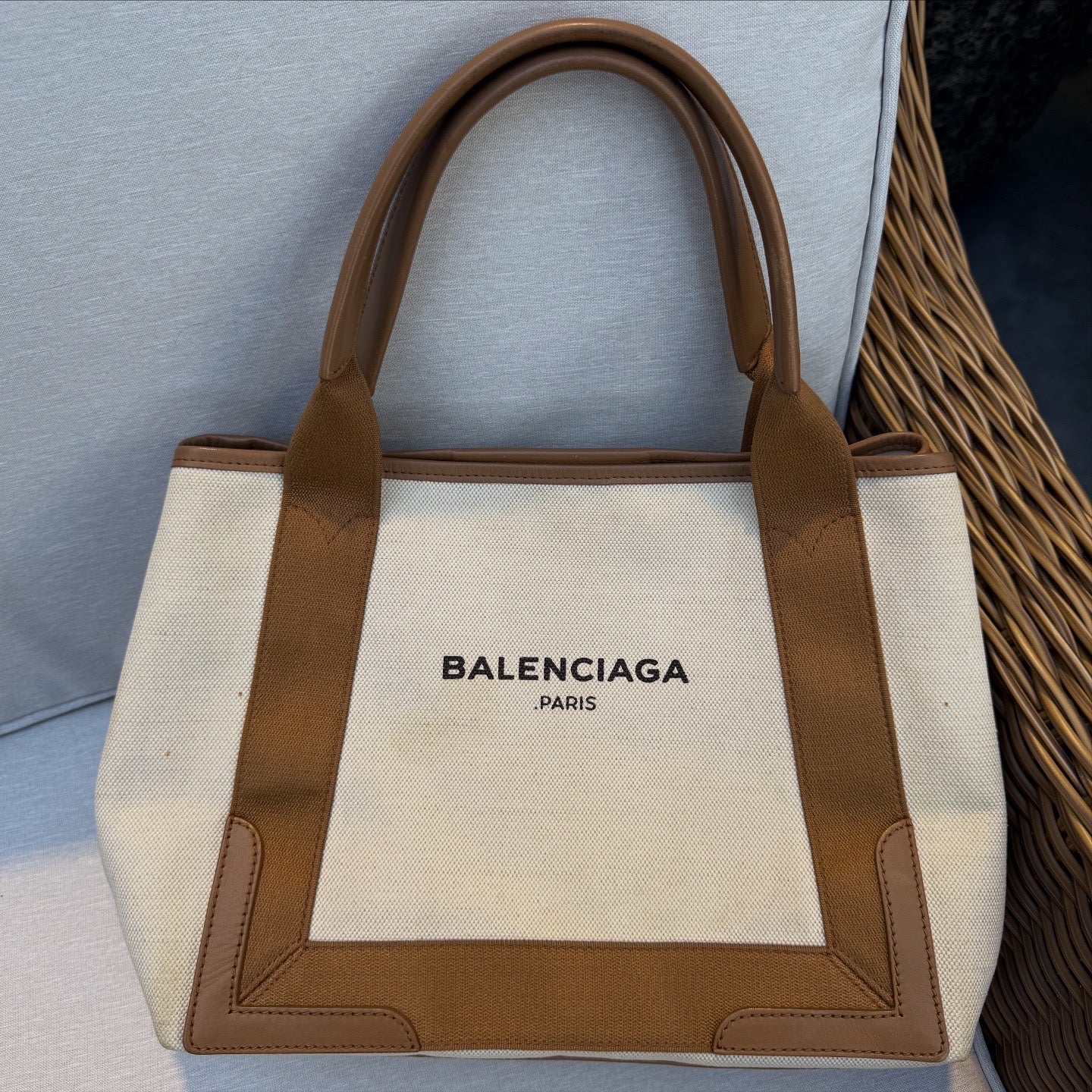 Balenciaga Cabas in Brown / Beige Tote Bag