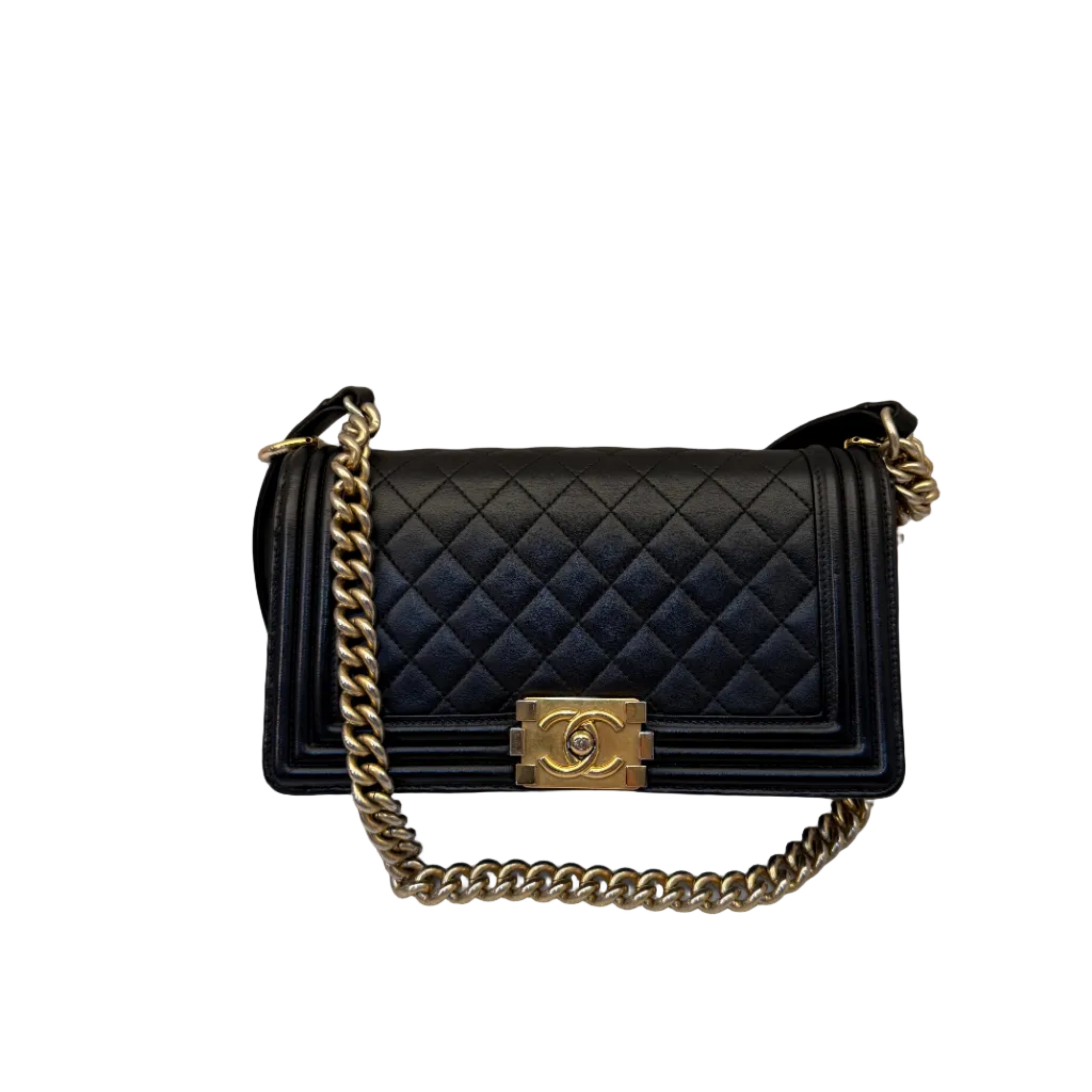 Chanel Boy Old Medium Black lambskin GHW