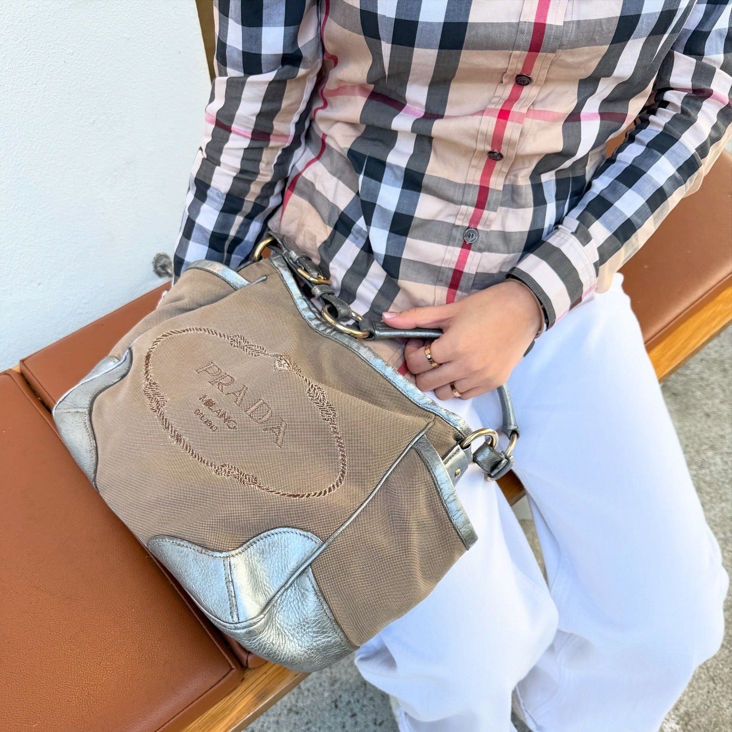 Prada Canapa Shoulder Bag