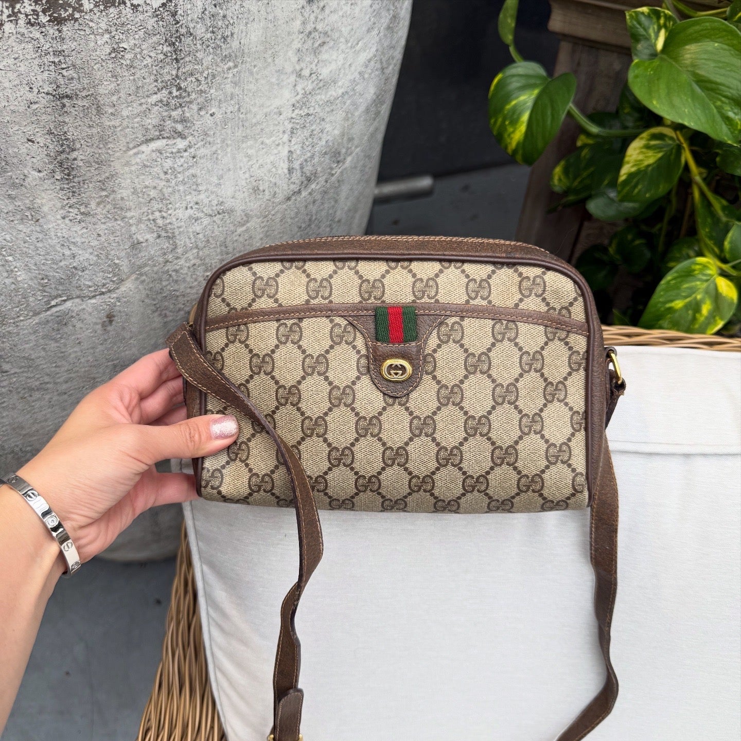 Gucci Ophidia GG Monogram Canvas Messenger Crossbody