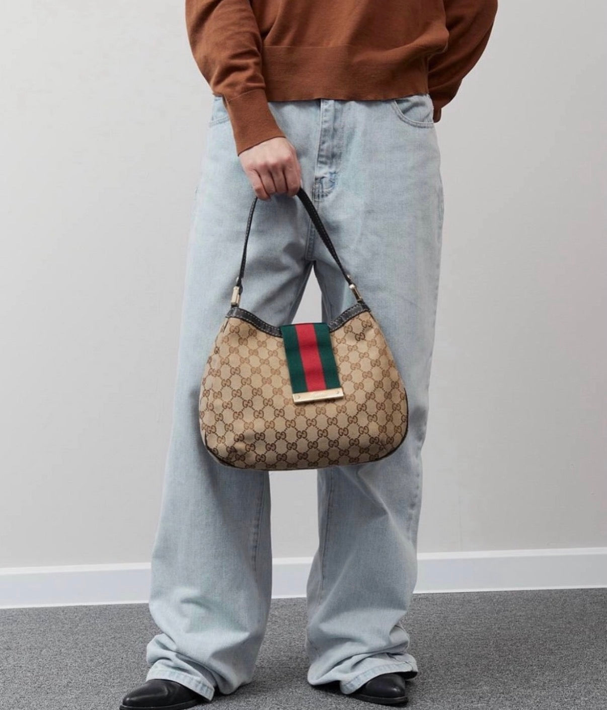 Gucci GG Canvas New Ladies Web Hobo