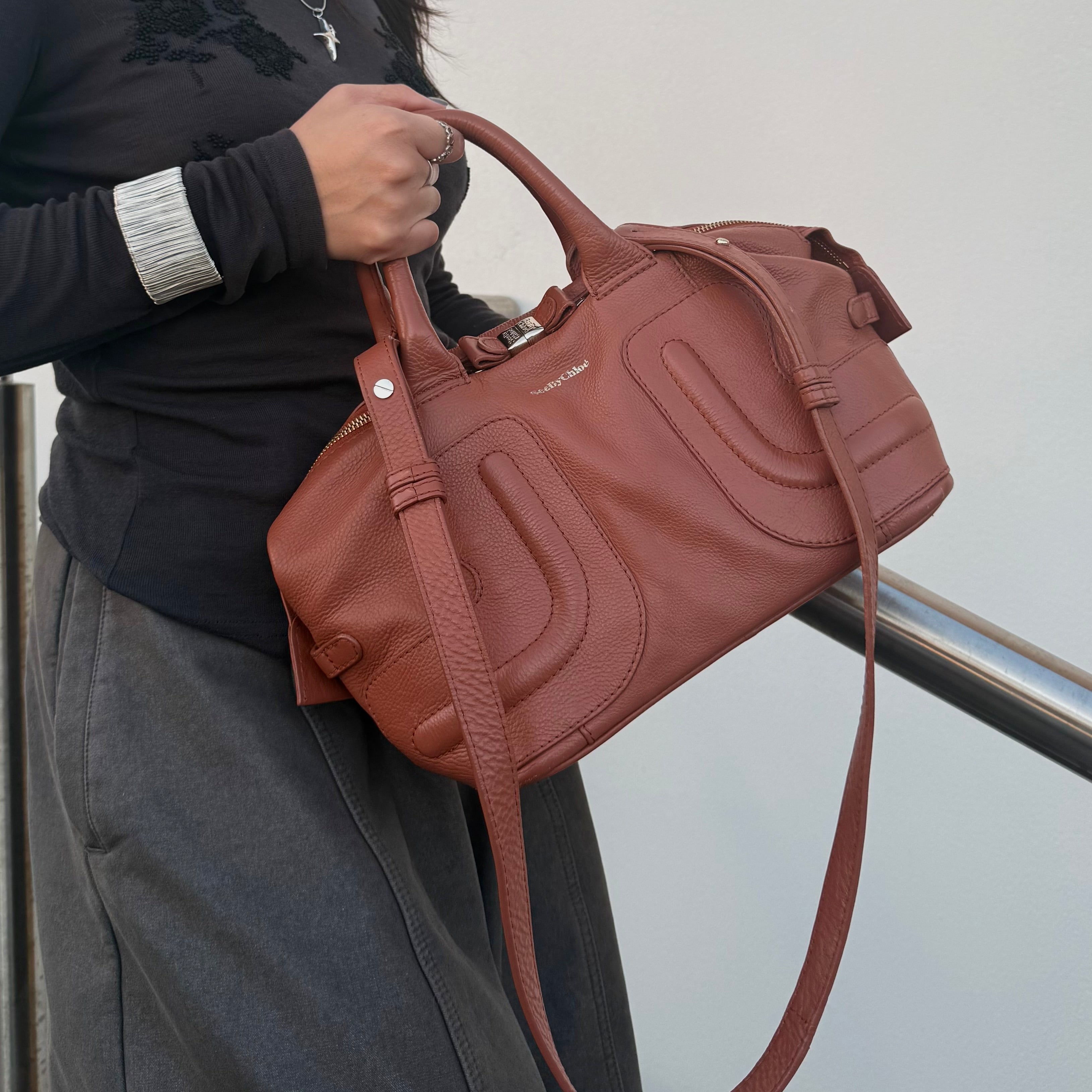 See By Chloe Brown Leather Handbag