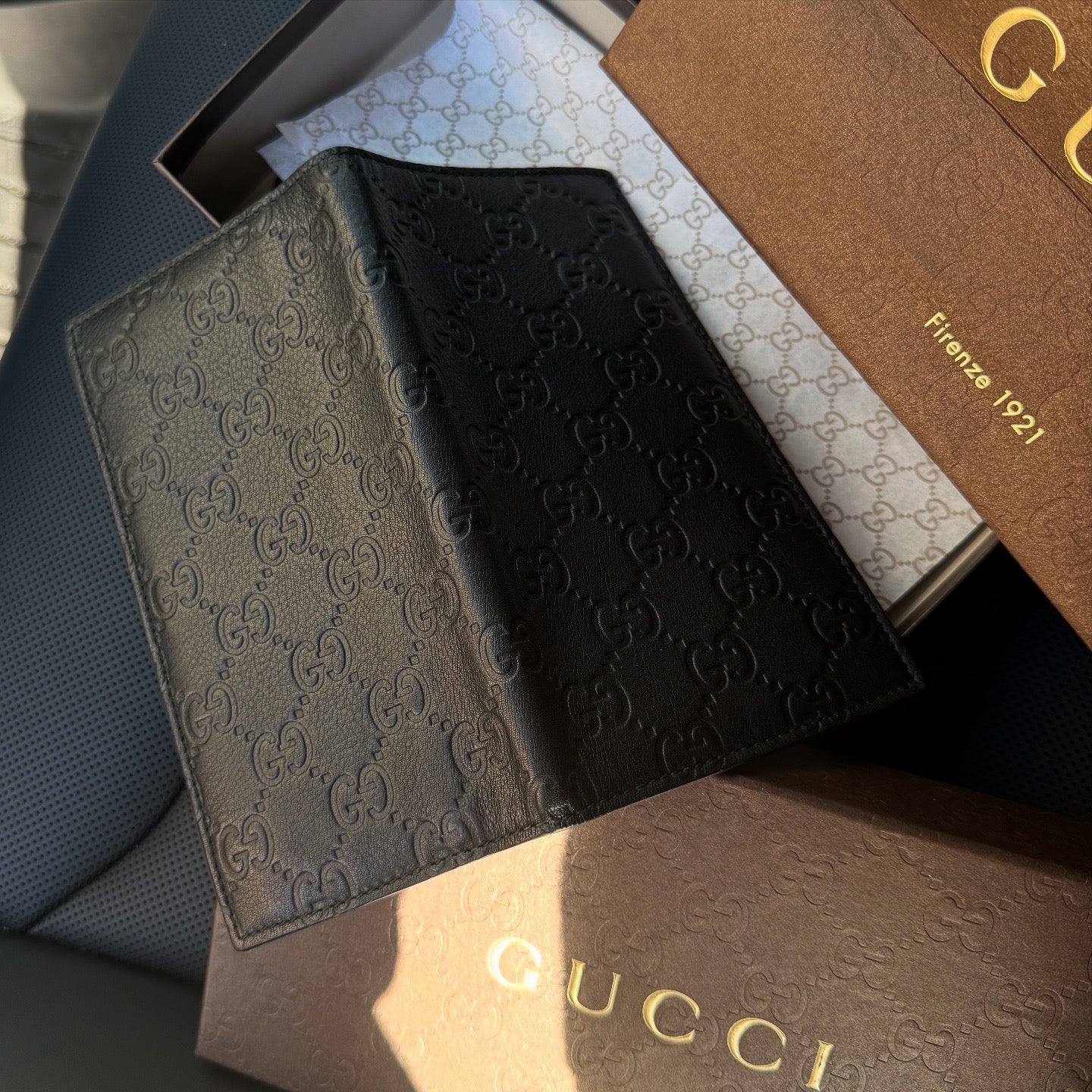 GUCCI Guccissima Long Wallet Black