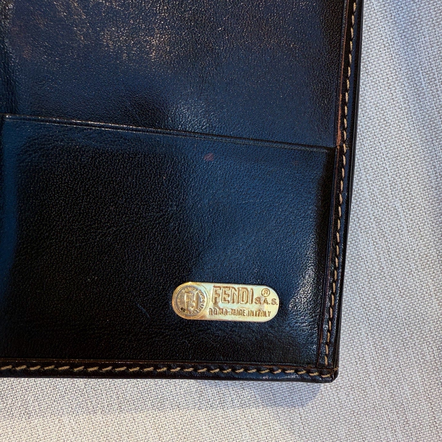 FENDI Zucca Jacquard Canvas Brown Tri-fold Wallet