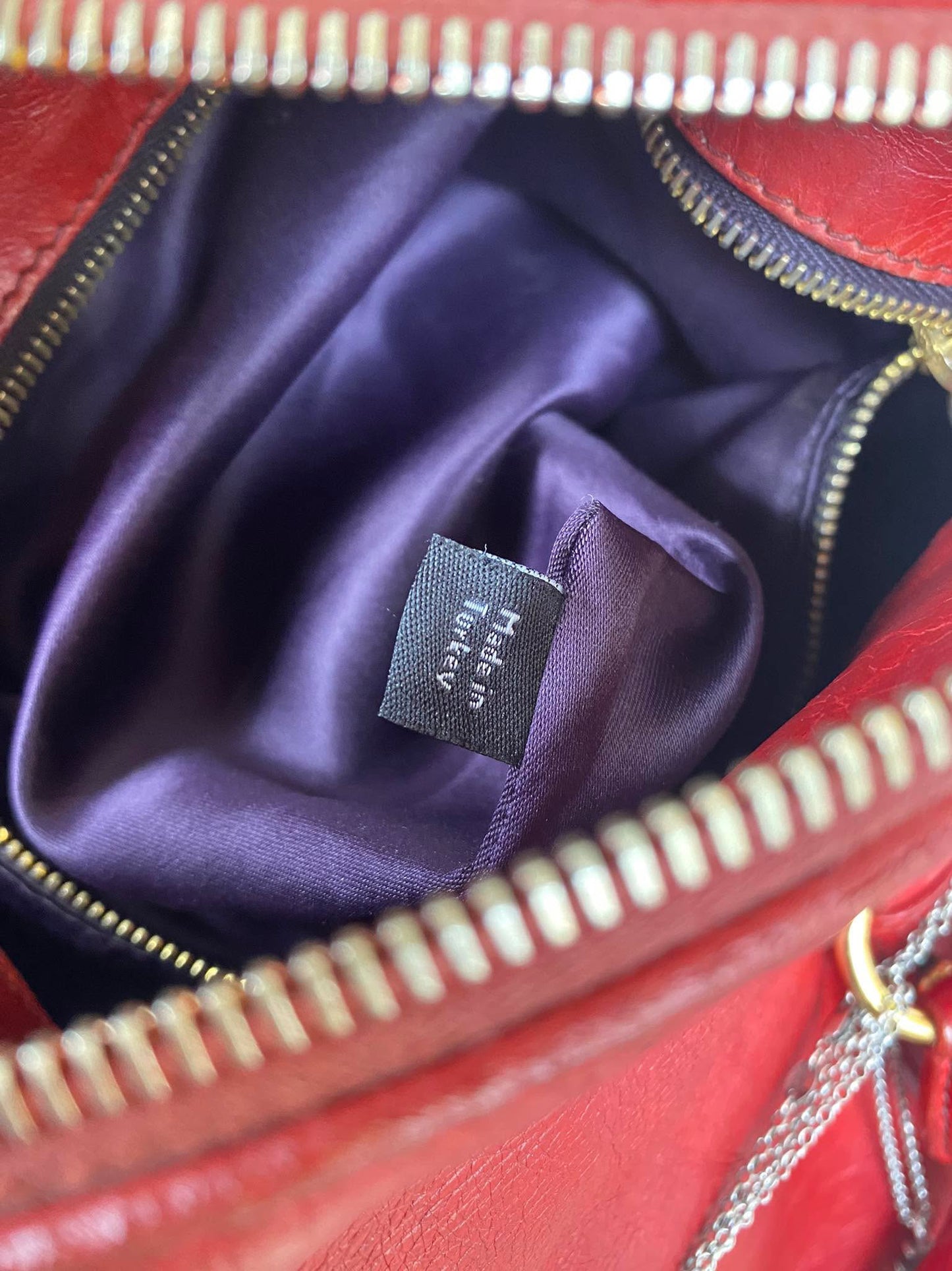 Miu Miu Vitello Lux Satchel Bag Red