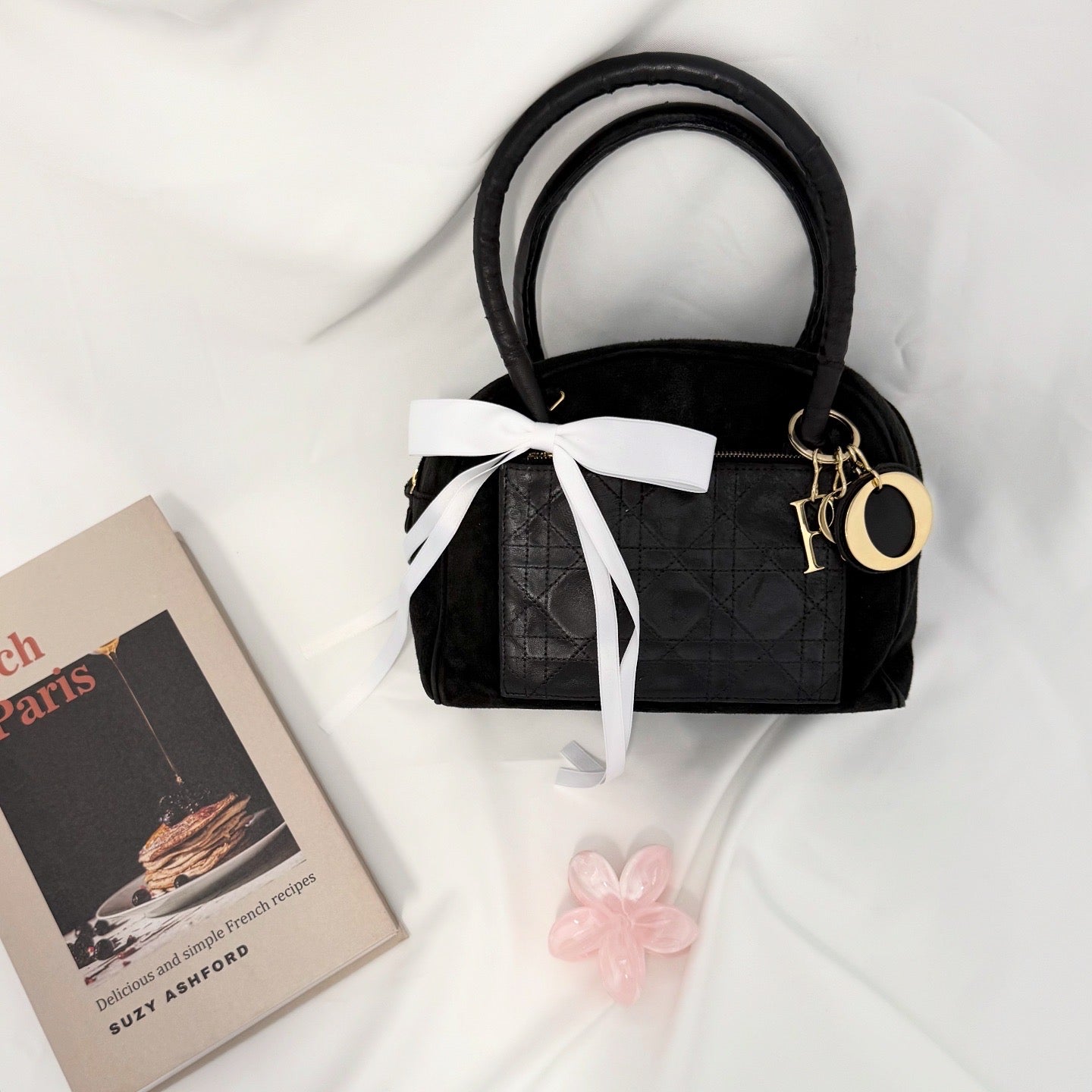 Christian Dior Black Cannage Vintage Handbag