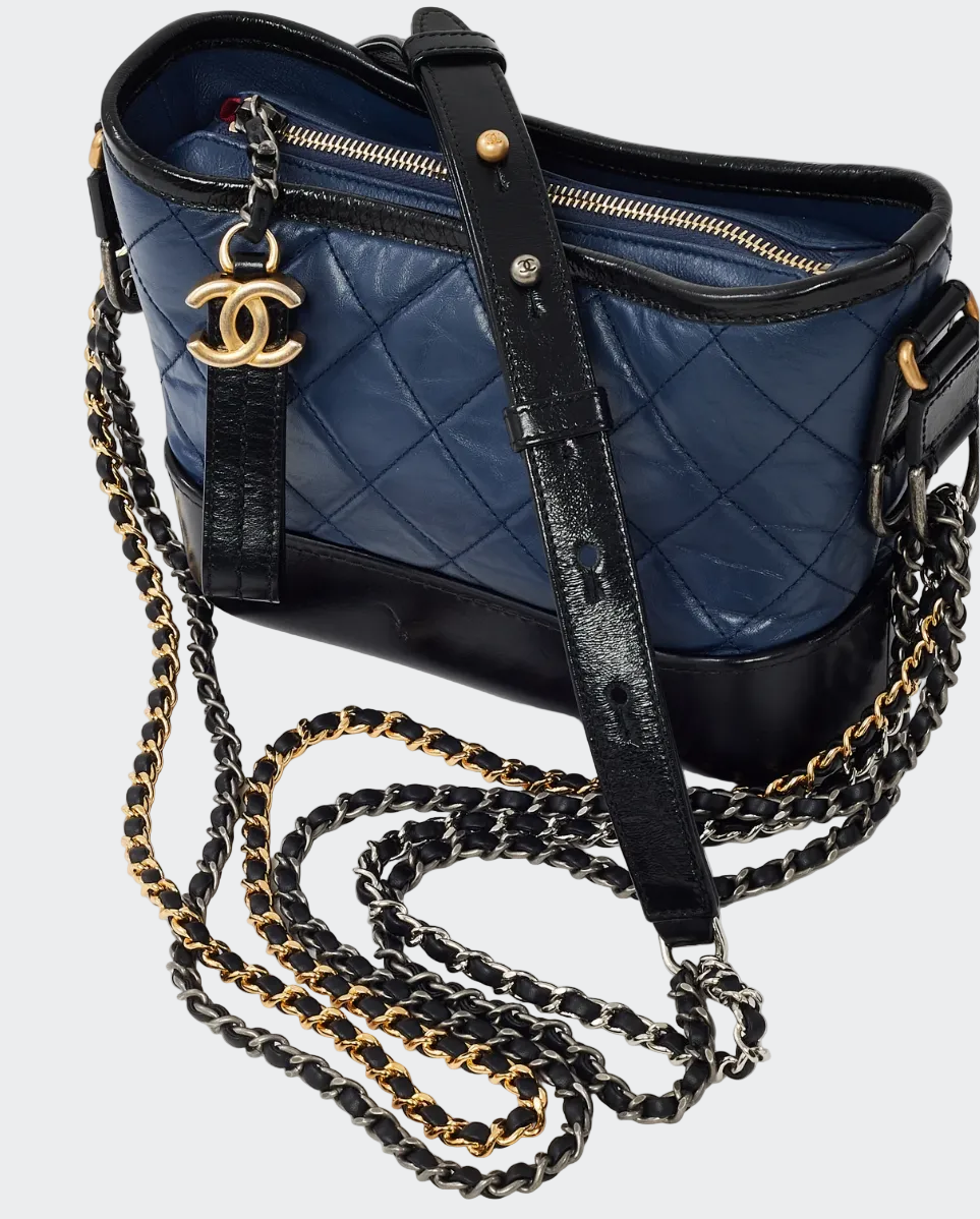 Chanel Gabrielle Small Navy/ Black