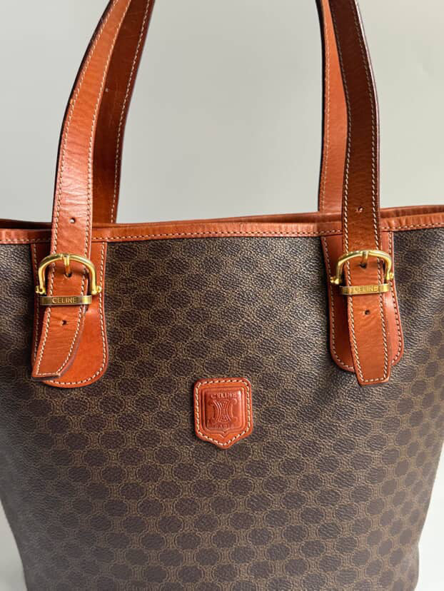 Celine 20th Century Macadam Coated Canvas tote bag