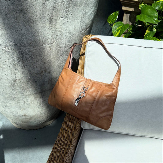 Gucci Jackie Vintage Lizard Shoulder Bag