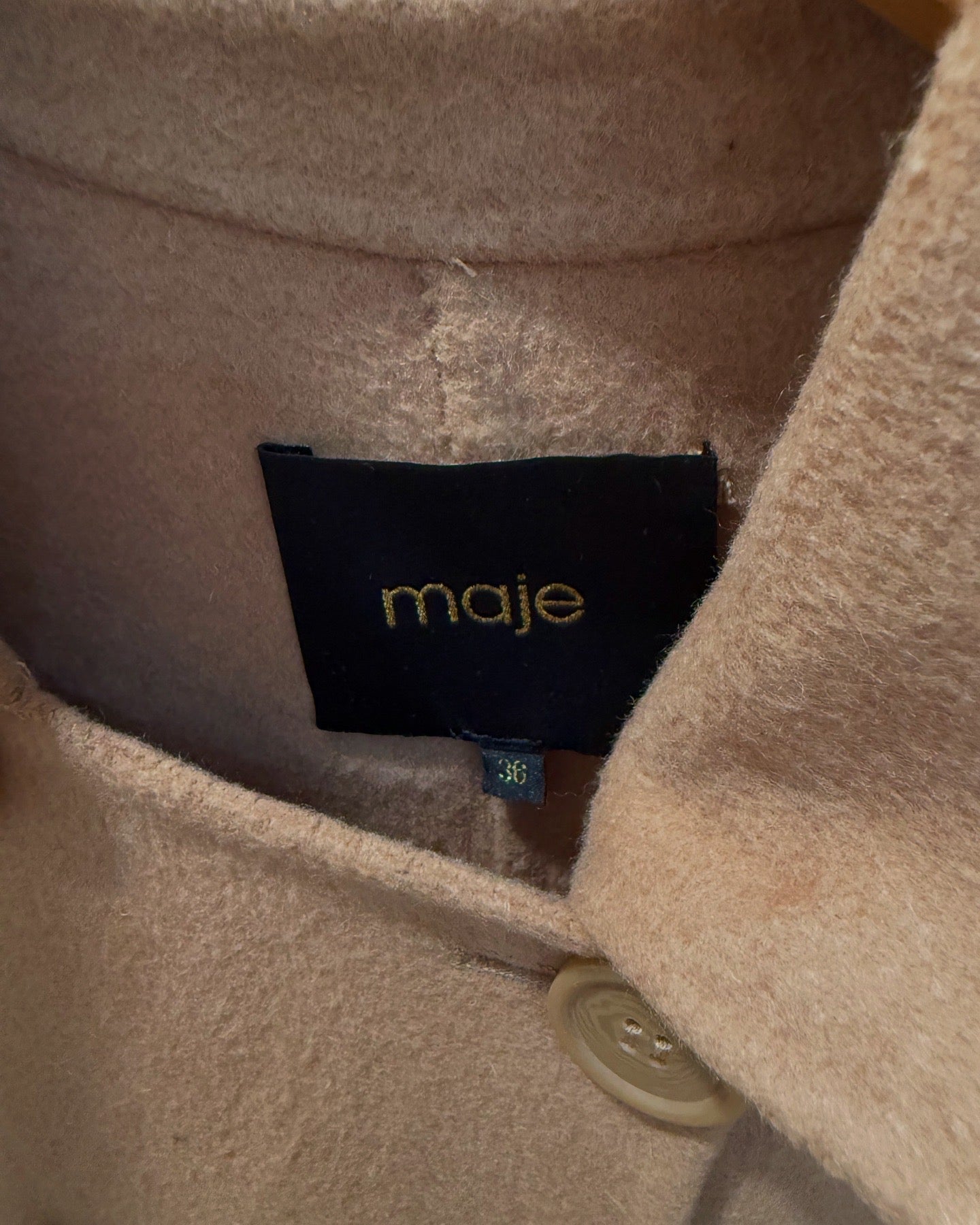 Maje Wool coat with belt