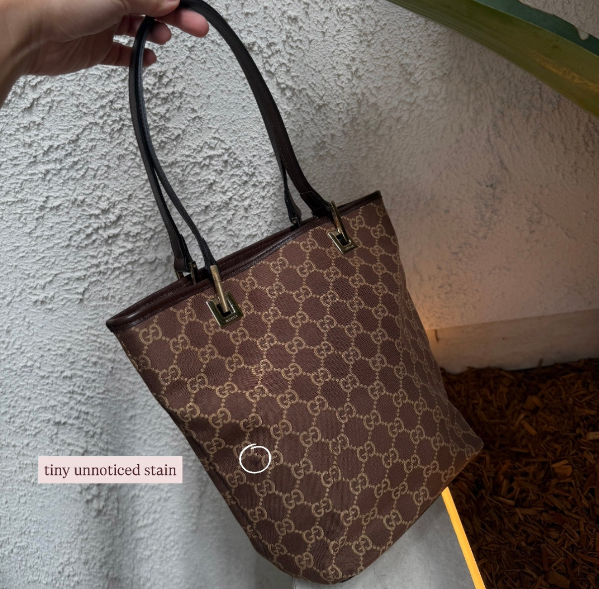 Gucci GG Brown Canvas Tote Bag
