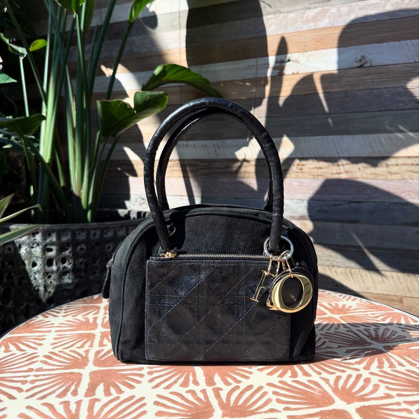 Christian Dior Black Cannage Vintage Handbag