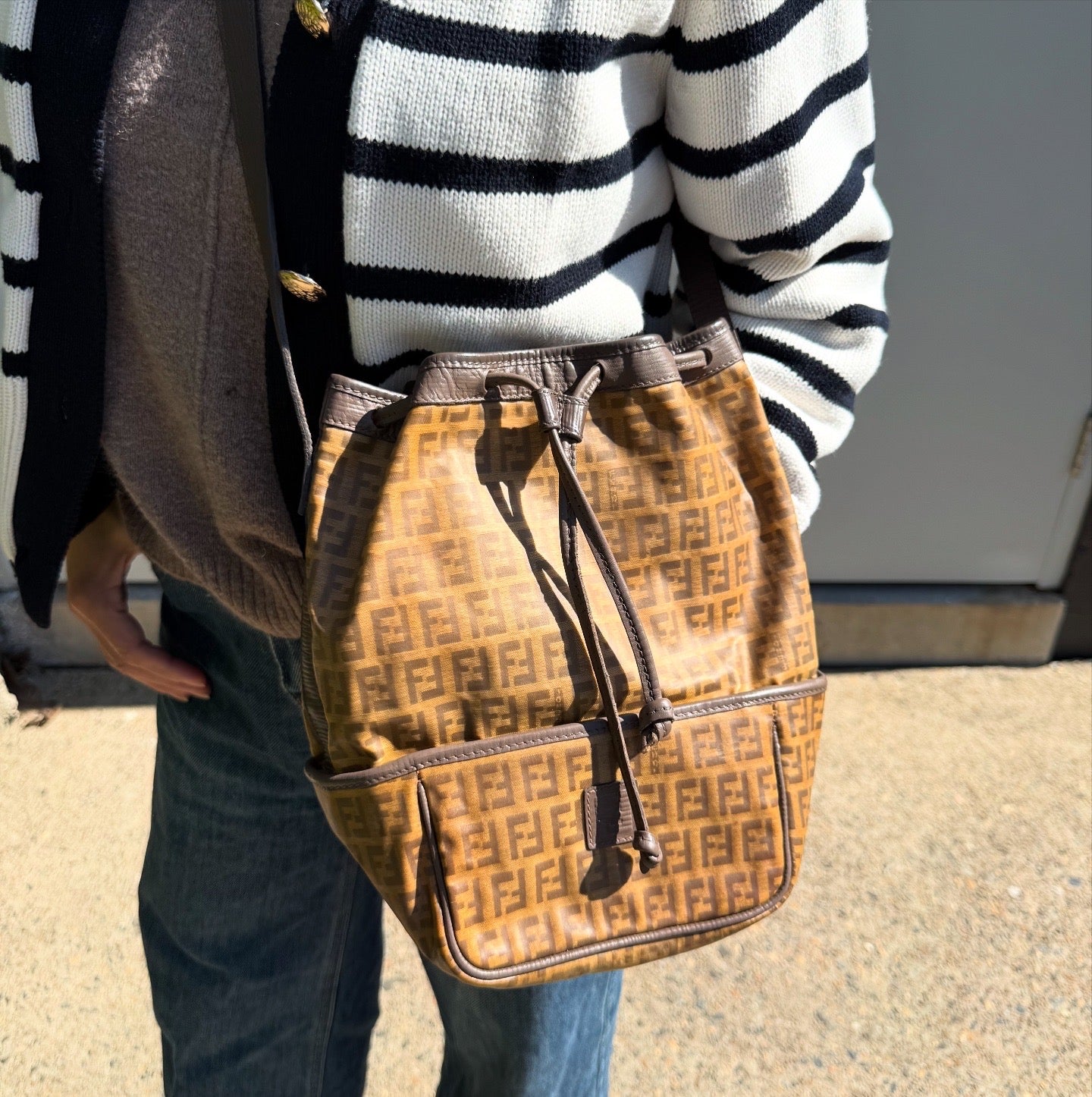 Fendi Vintage Bucket Crossbody Bag