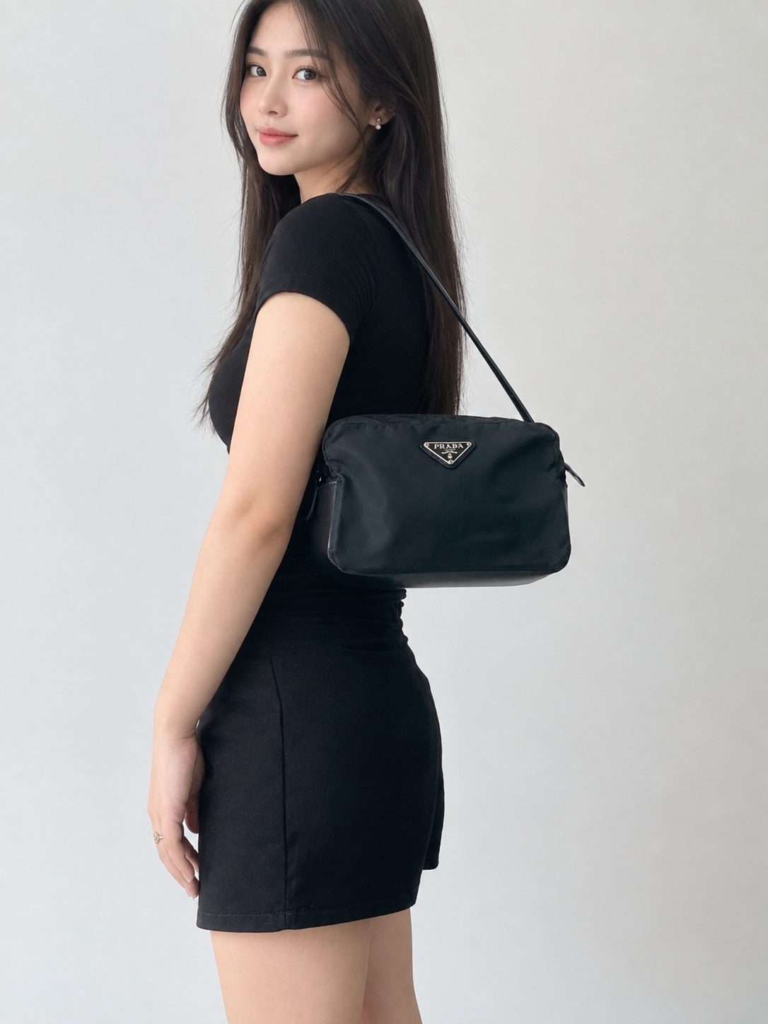 Prada Nylon Pochetter Shoulder Bag