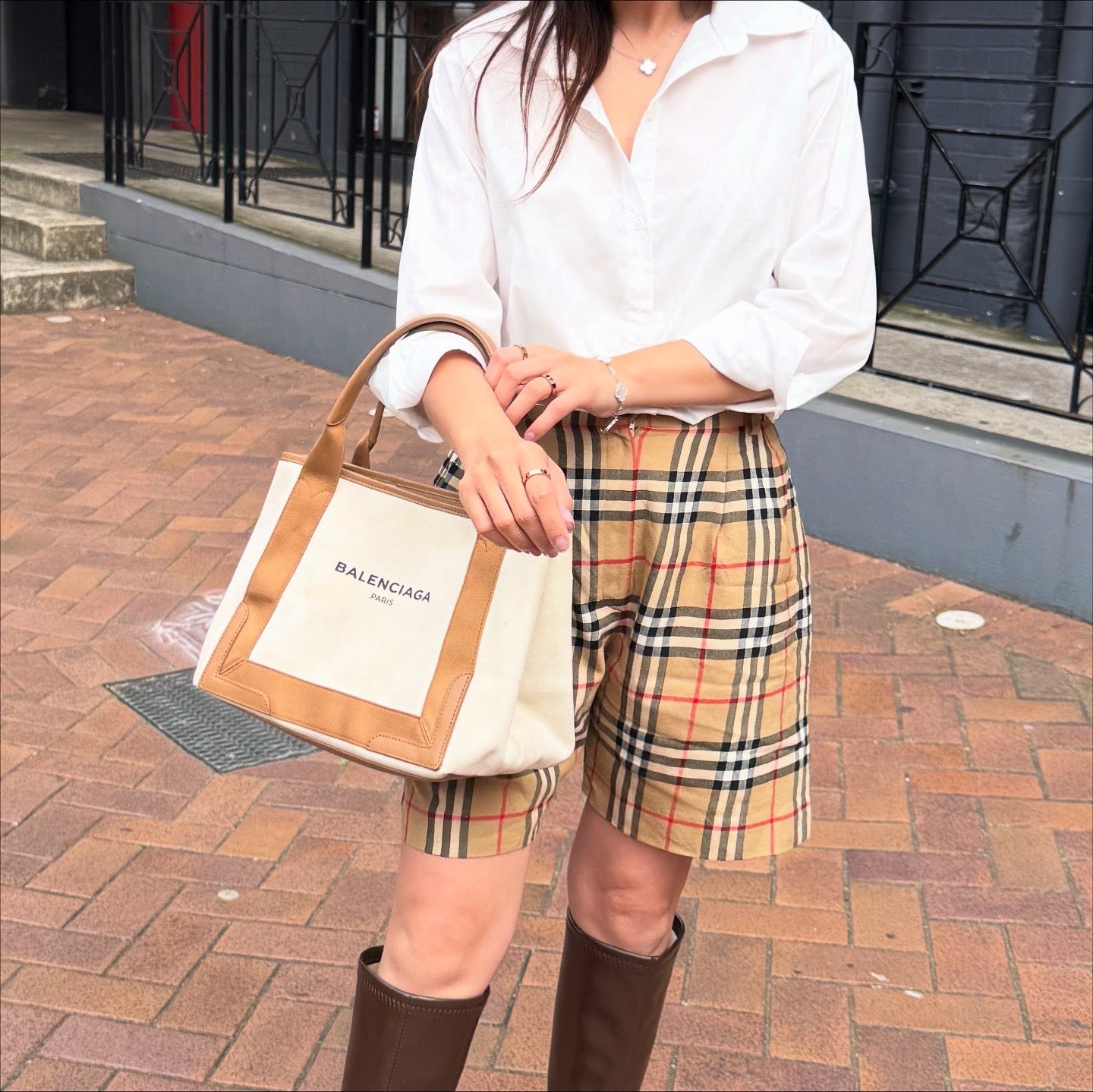 Balenciaga Cabas in Brown / Beige Tote Bag