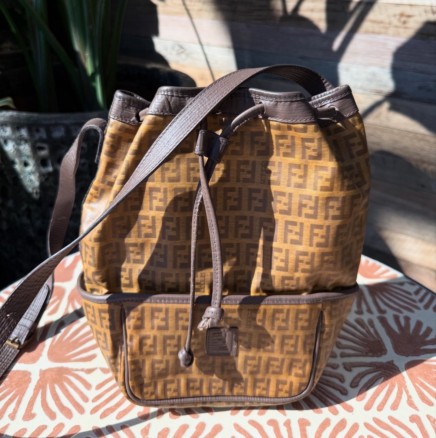 Fendi Vintage Bucket Crossbody Bag