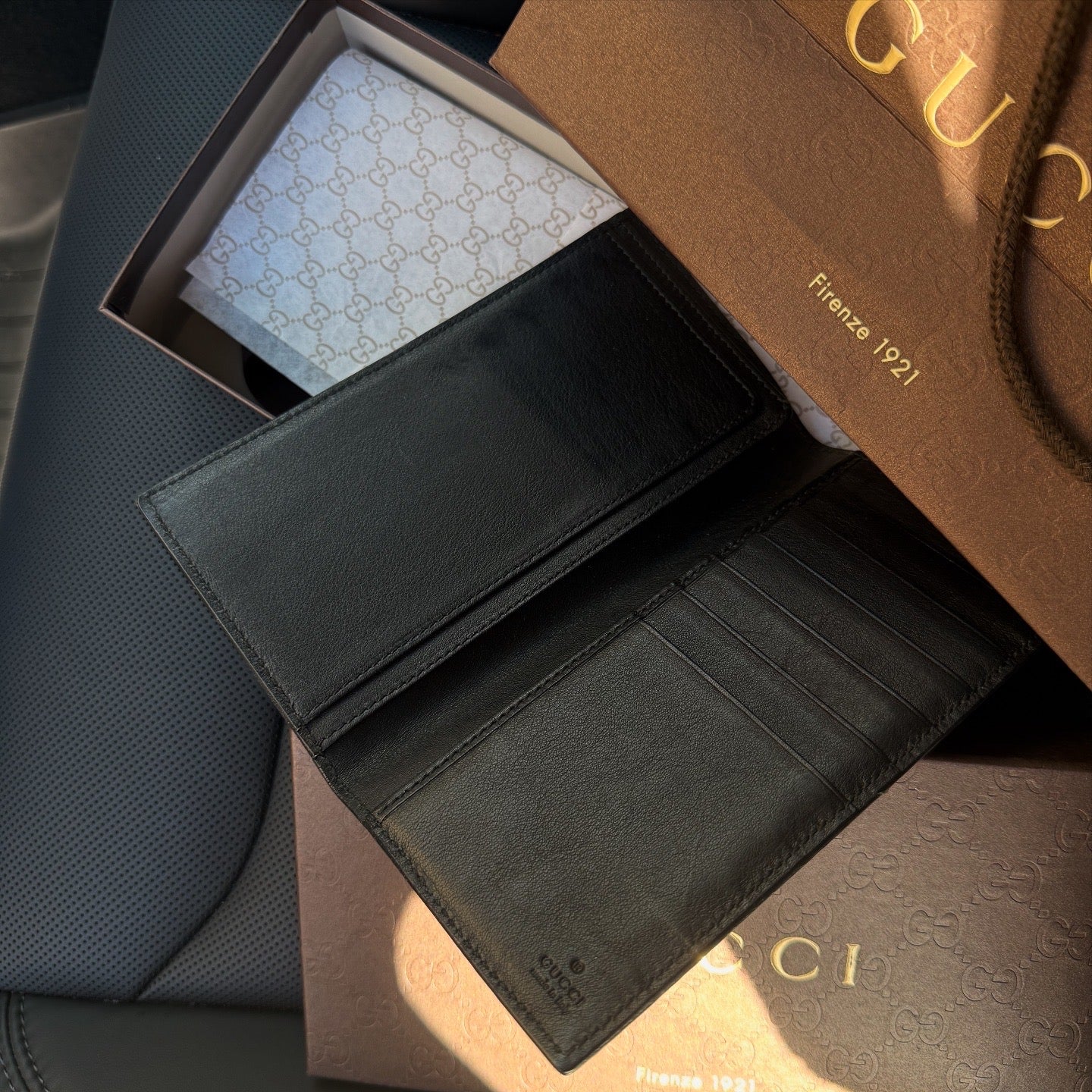 GUCCI Guccissima Long Wallet Black