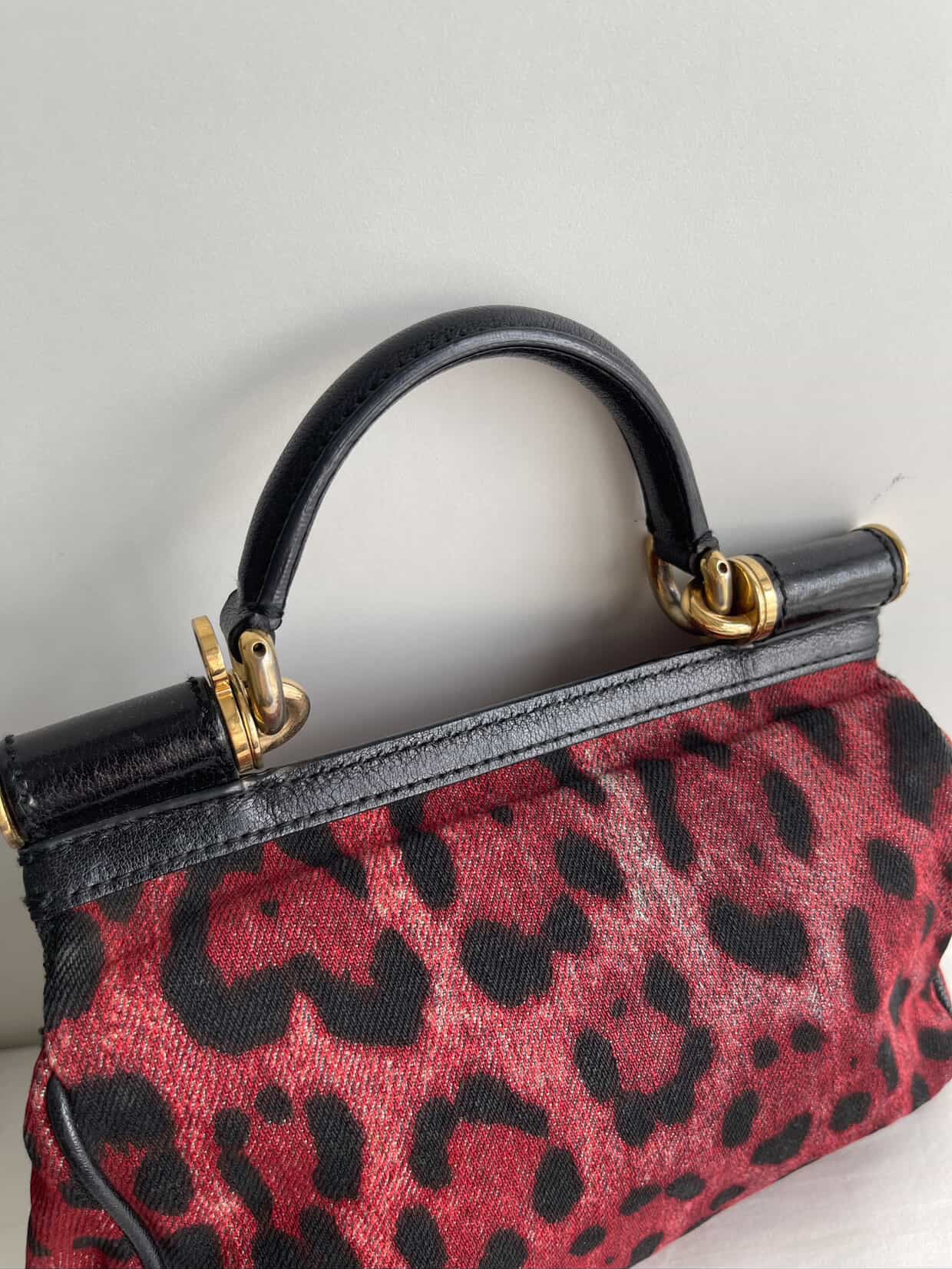 Dolce & Gabbana Canvas Small Miss Sicily Top Handle Bag
