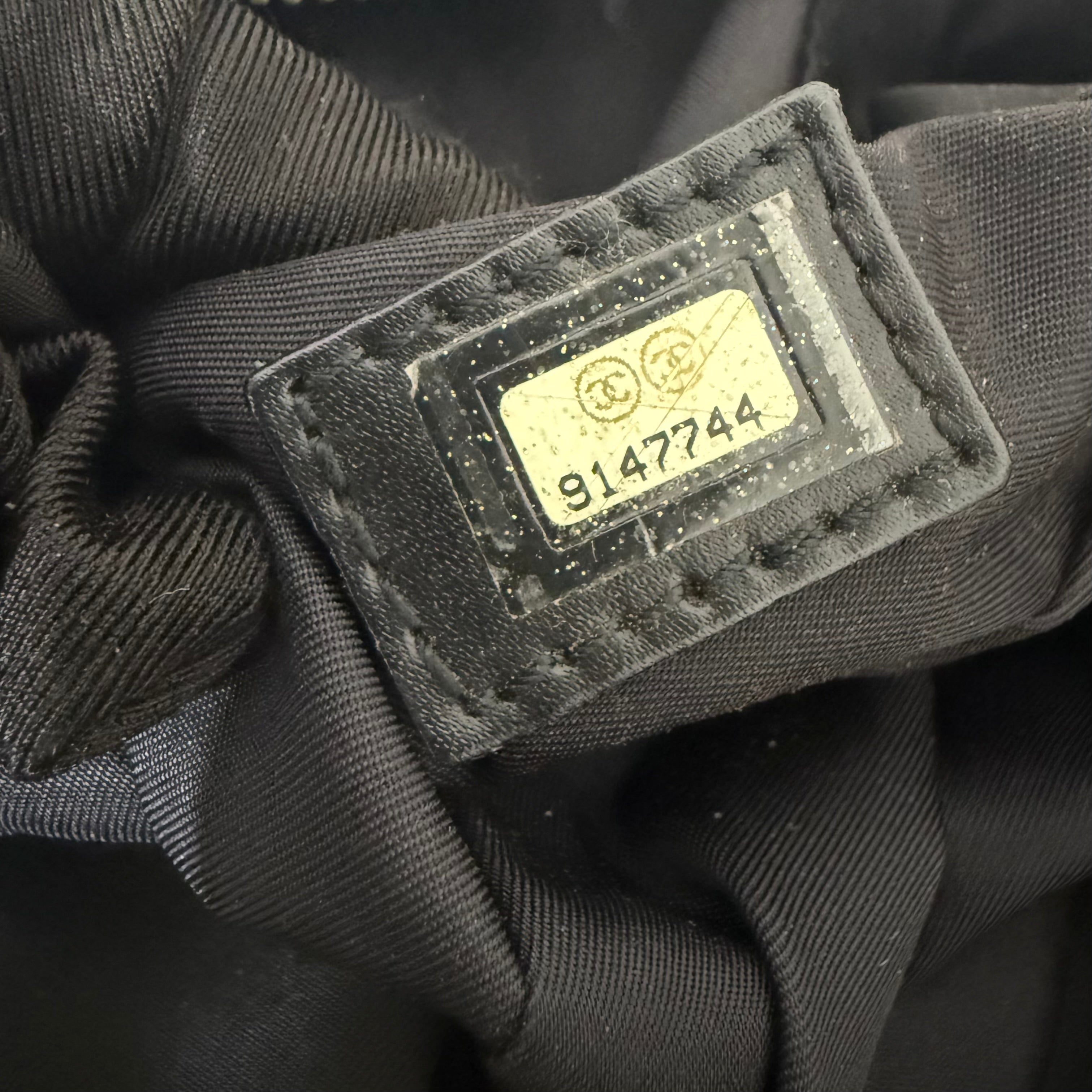 Chanel Black Nylon Canvas Bowler Bag