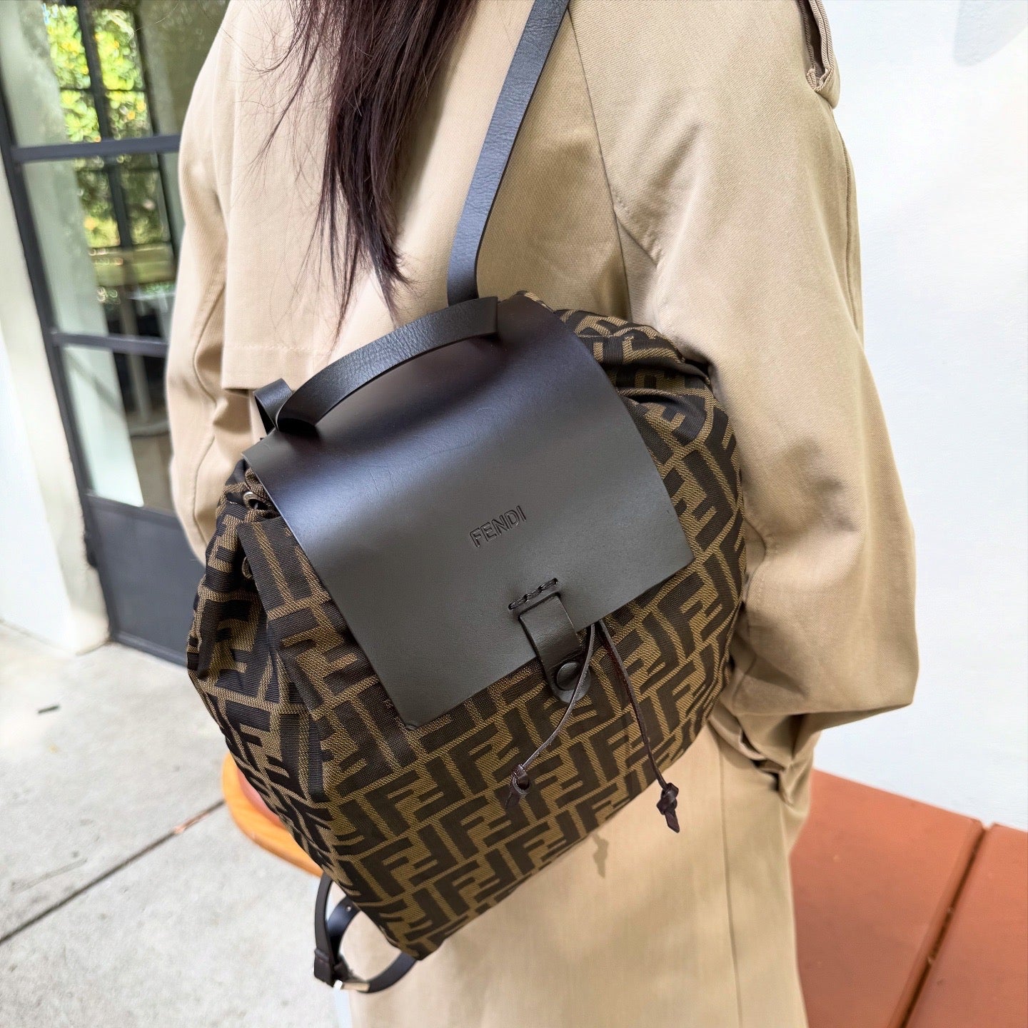 FENDI Zucca Backpack Brown