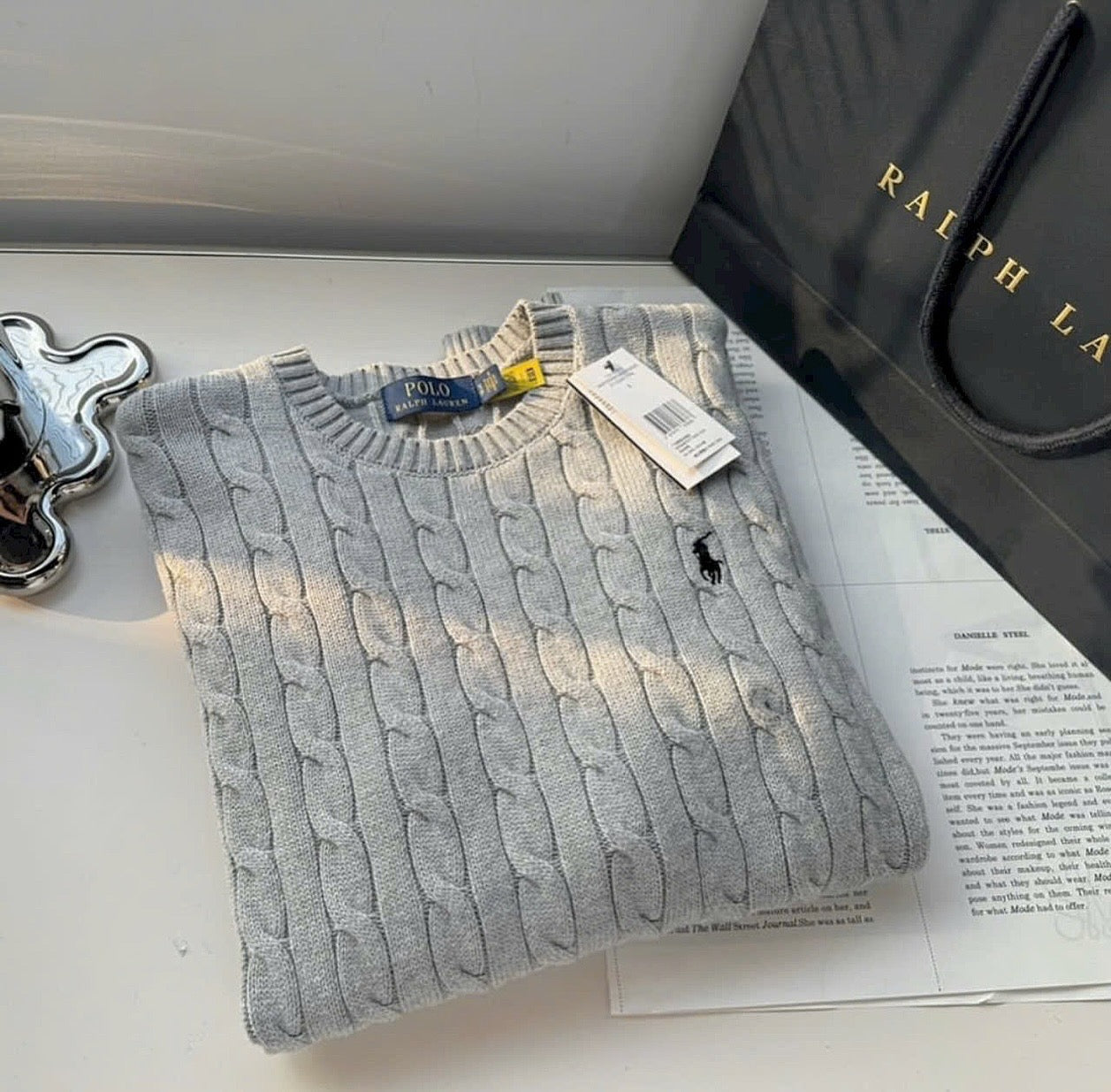 Ralph Lauren Cable Knit Polo Shirt