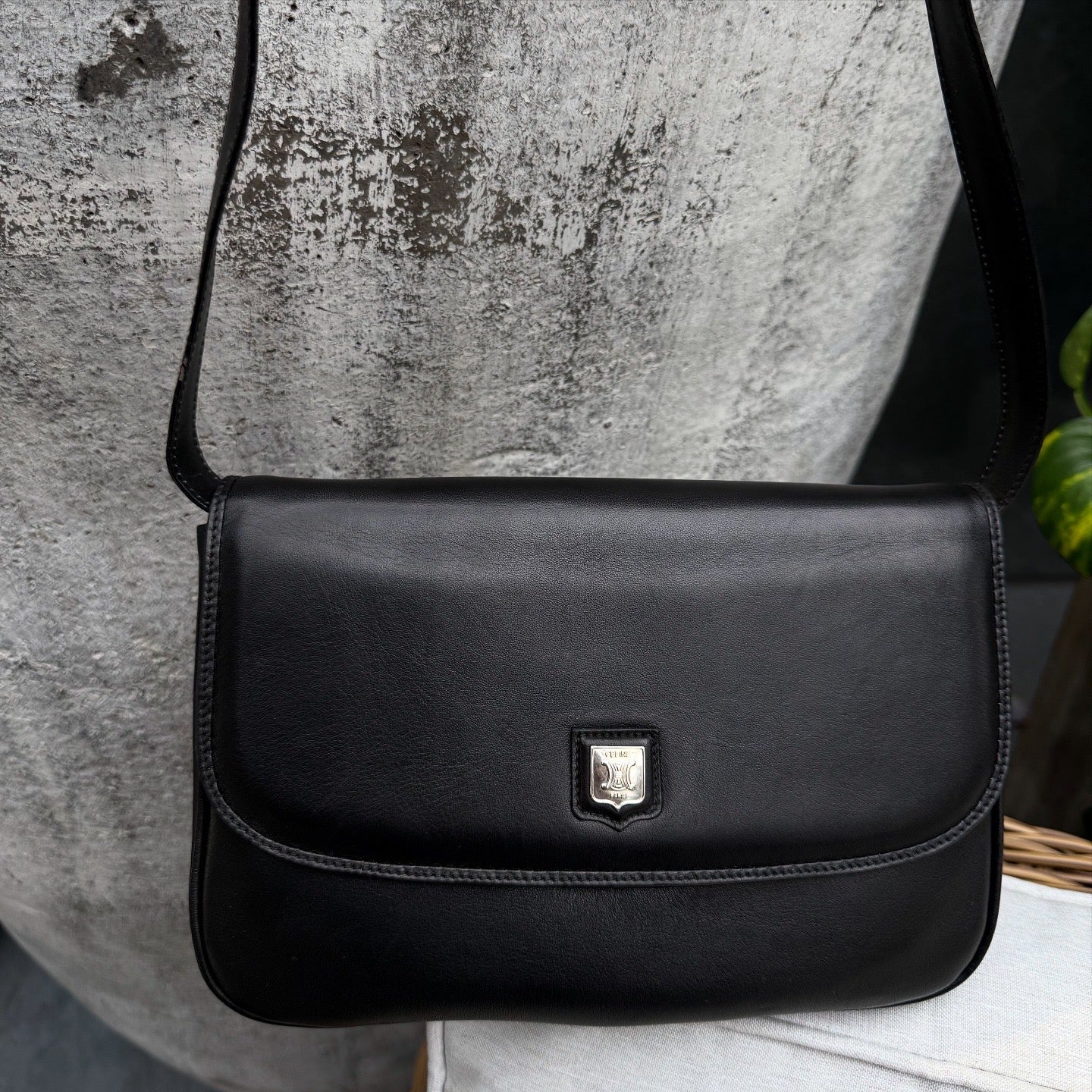 Celine Classic Black Leather Bag