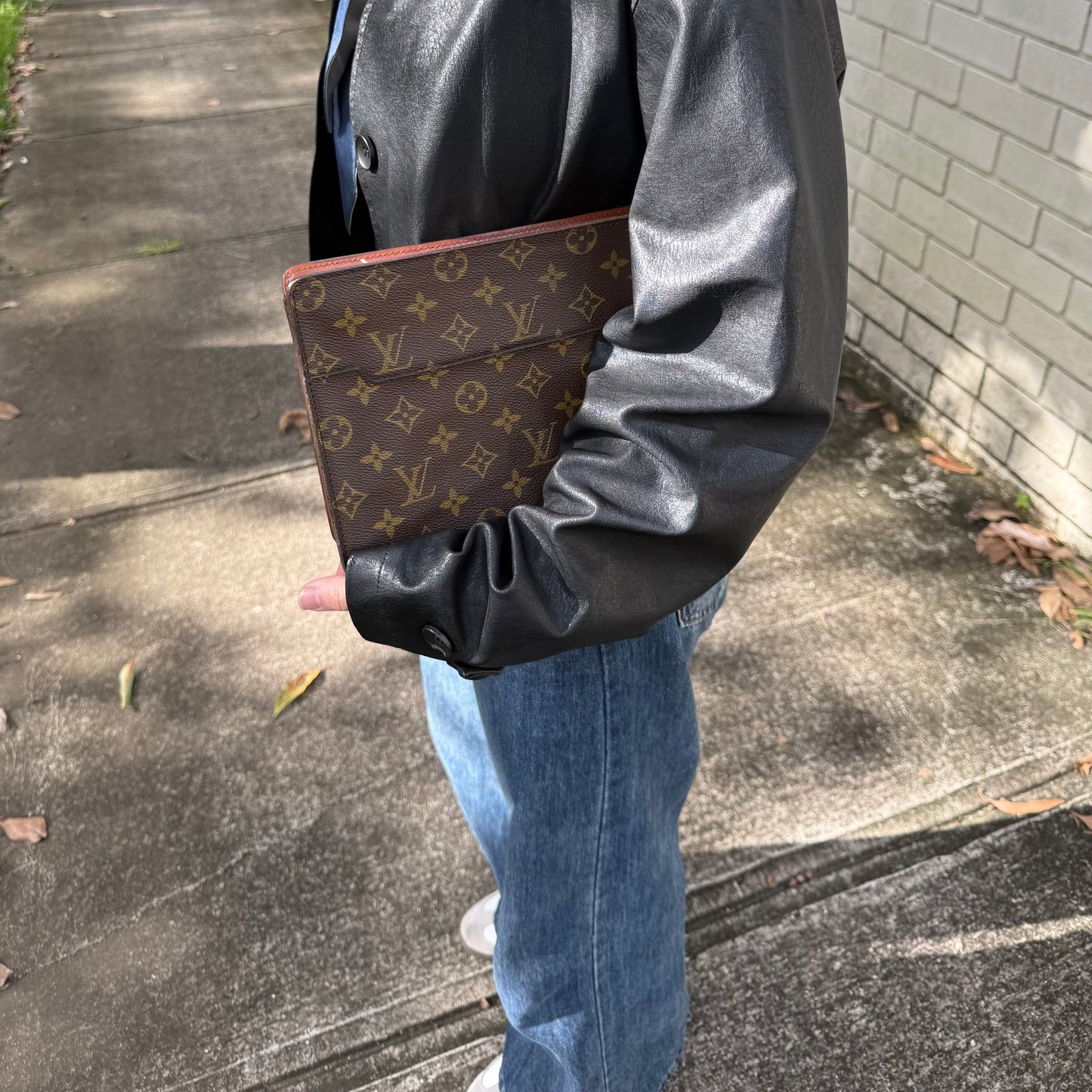 LOUIS VUITTON Monogram Pochette Homme Clutch Bag