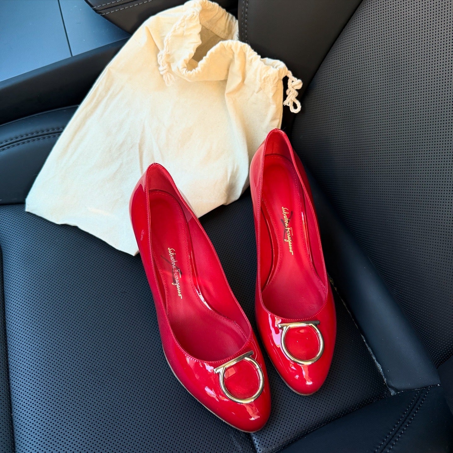 Salvatore Ferragamo Red Patent Leather 5cm