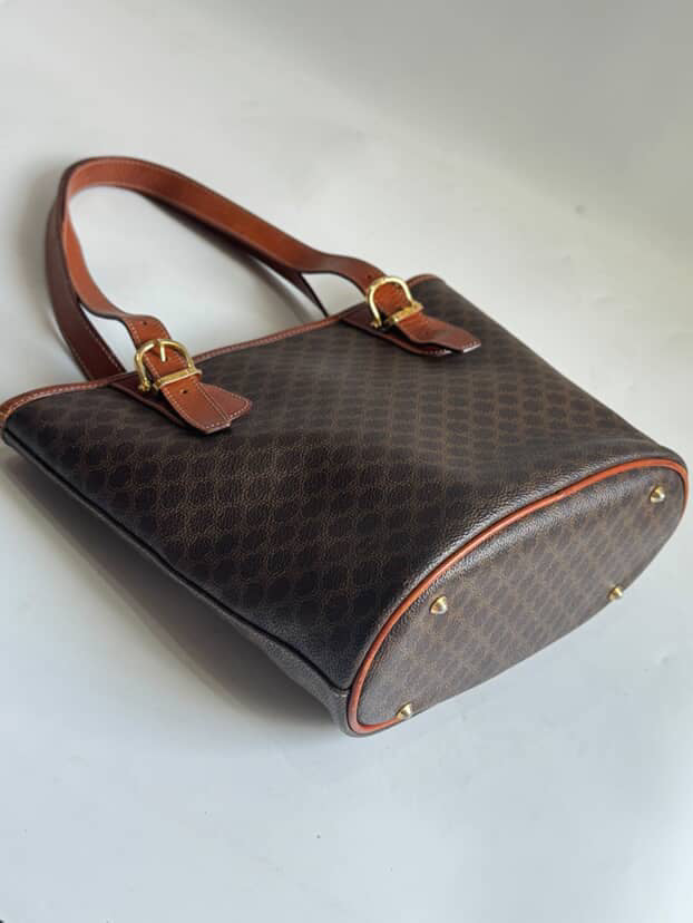 Celine 20th Century Macadam Coated Canvas tote bag