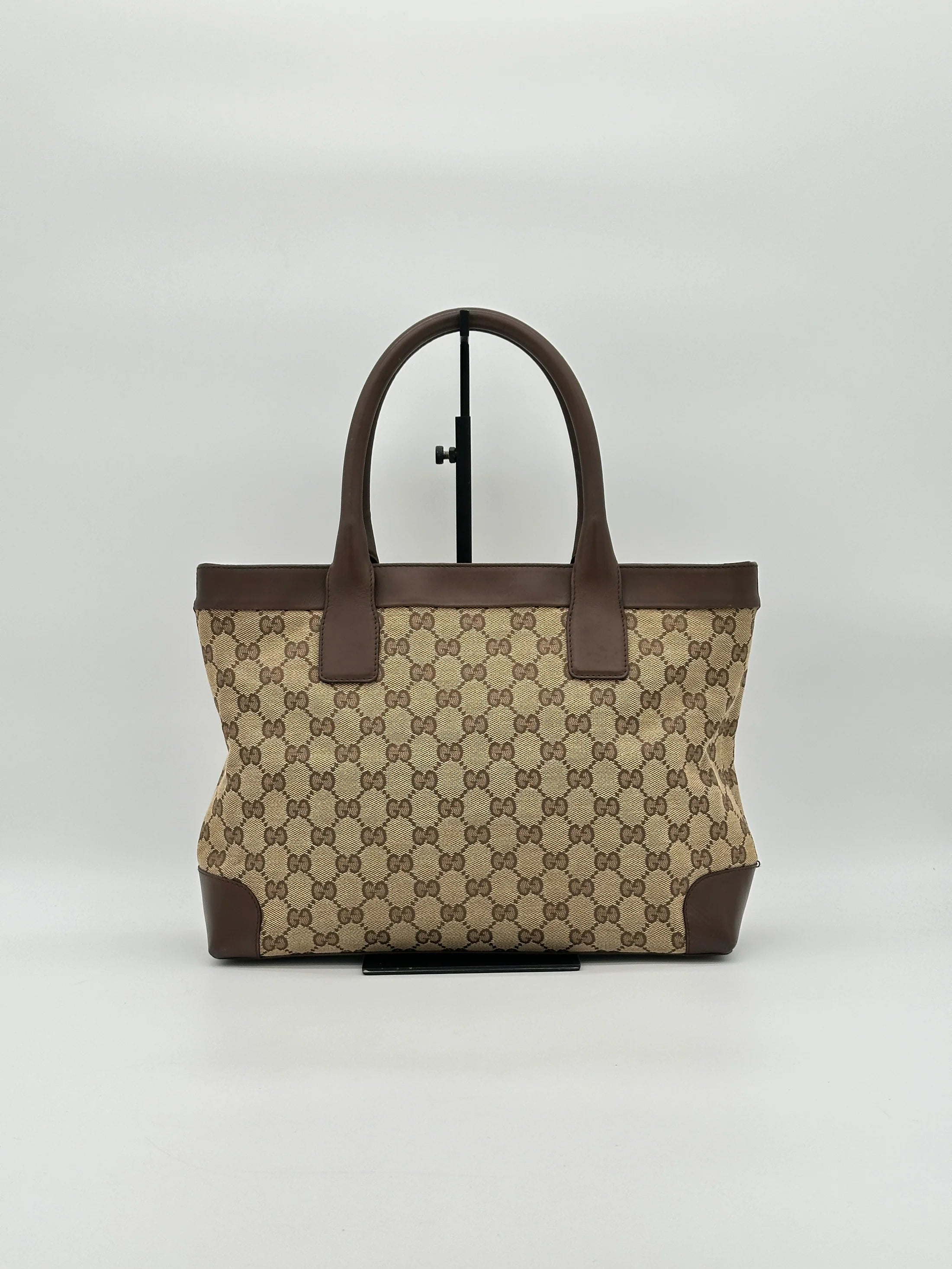 (Reserved) Gucci GG Brown Monogram Canvas Tote Bag