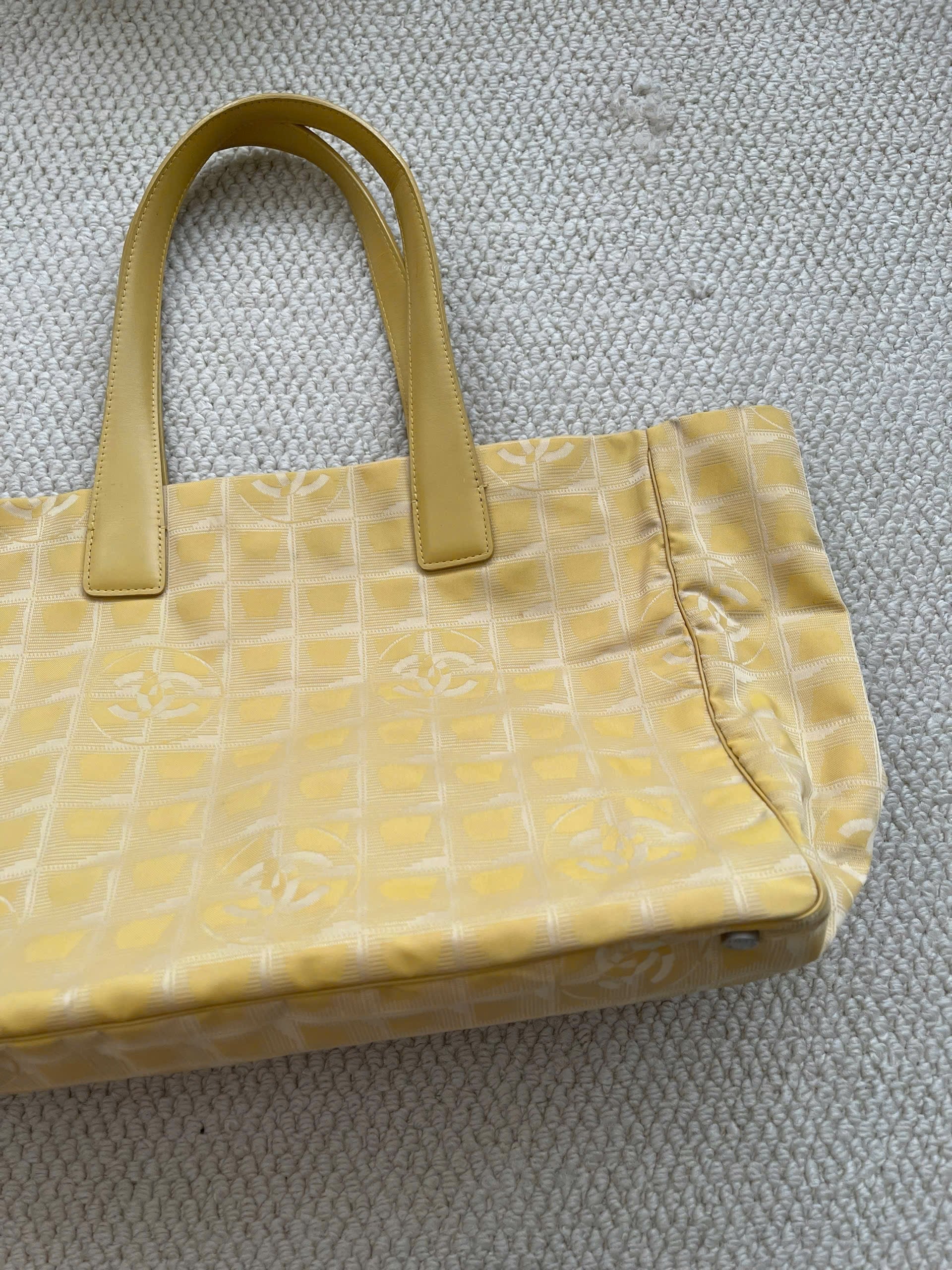 Chanel Yellow CC Monogram Tote Bag
