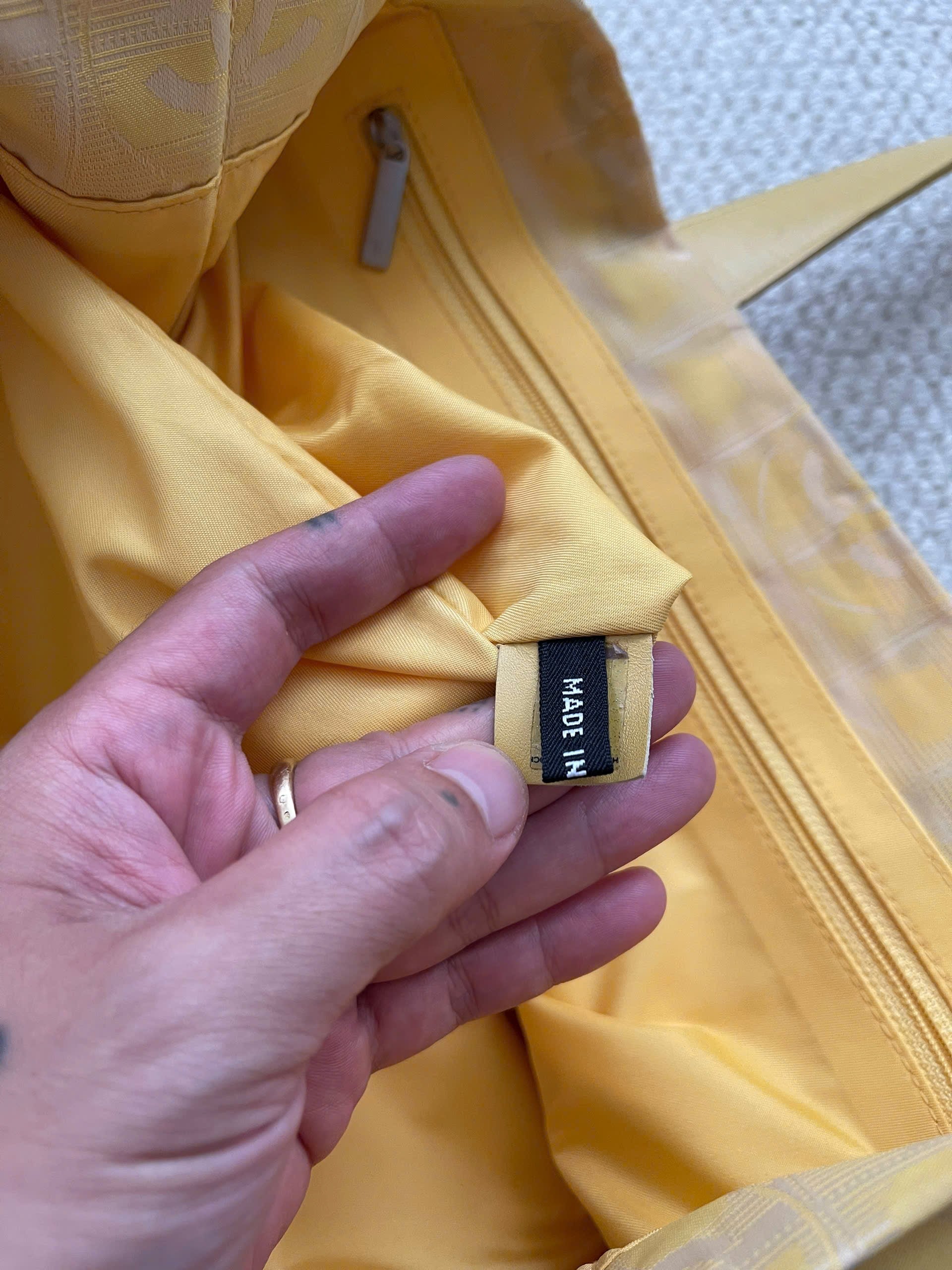 Chanel Yellow CC Monogram Tote Bag