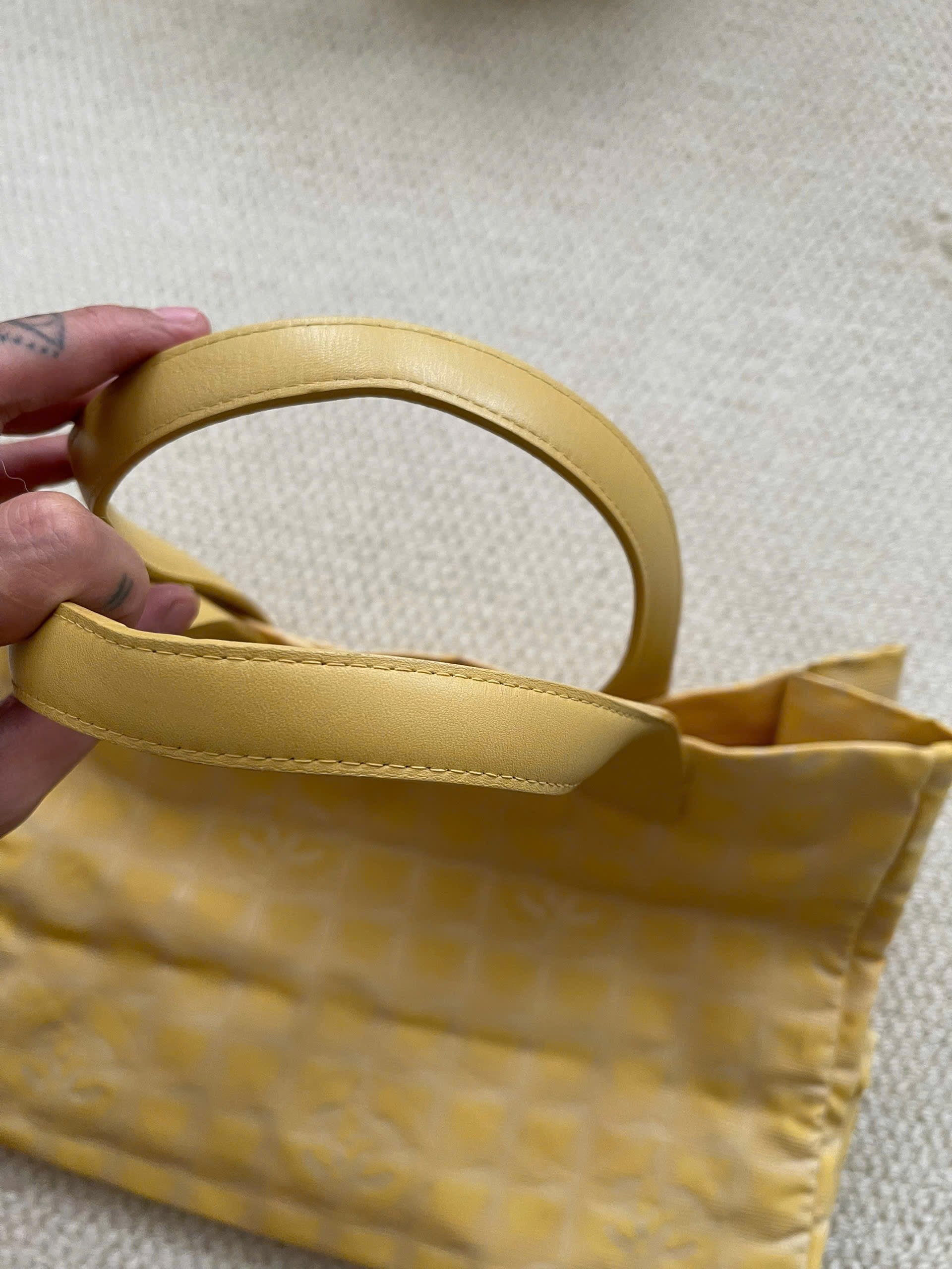 Chanel Yellow CC Monogram Tote Bag