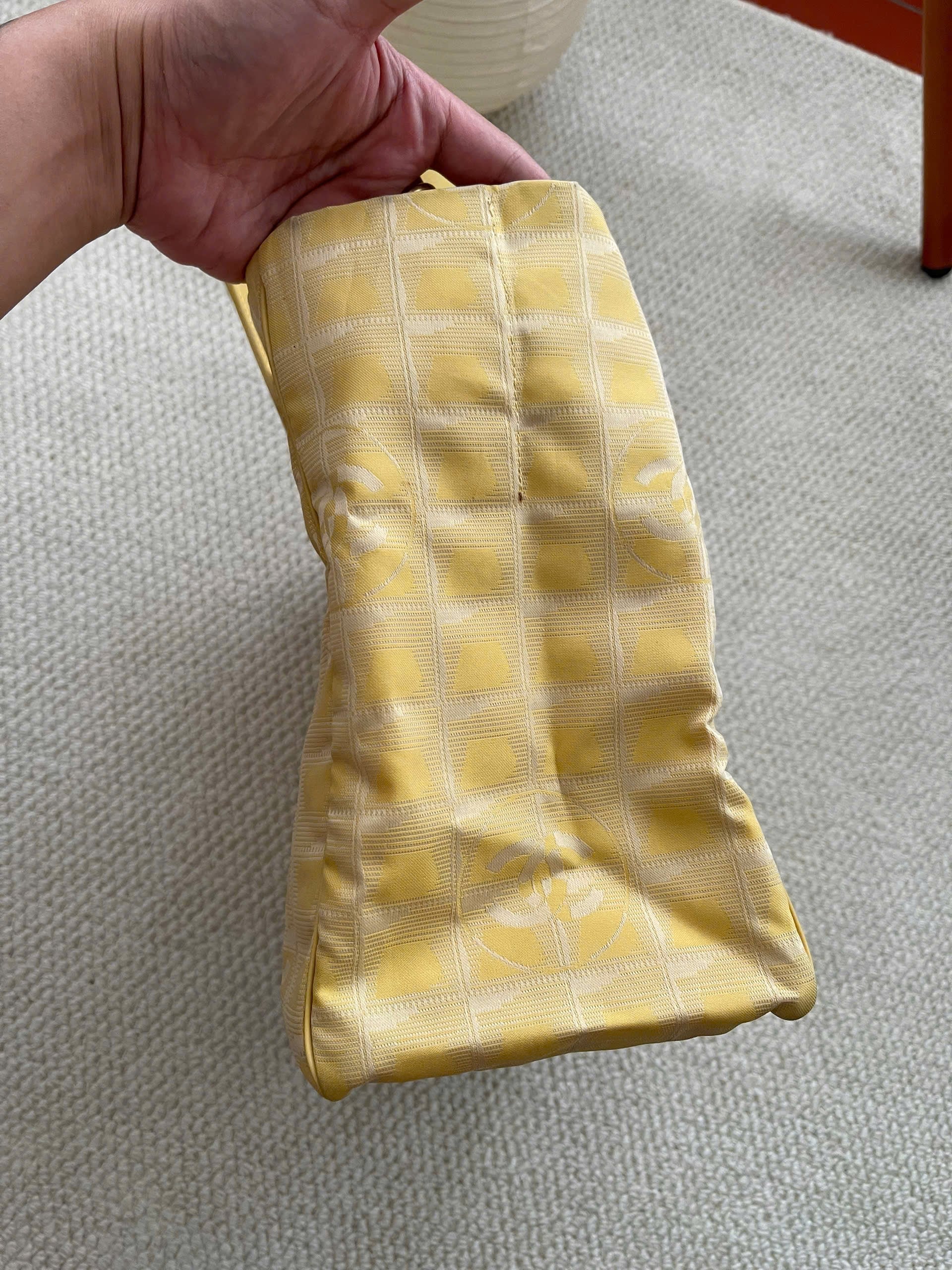 Chanel Yellow CC Monogram Tote Bag