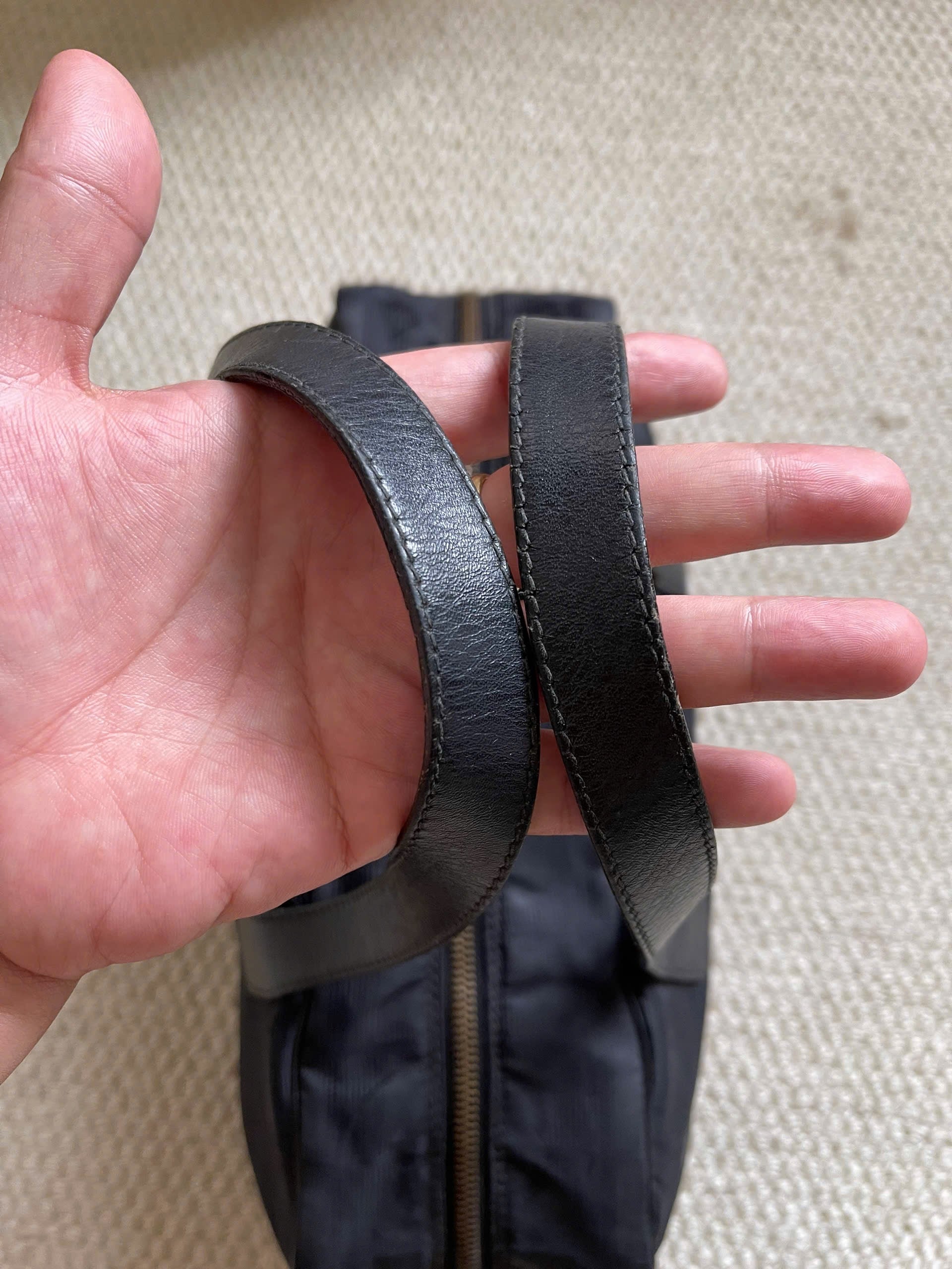 Chanel Black Nylon Canvas Bowler Bag