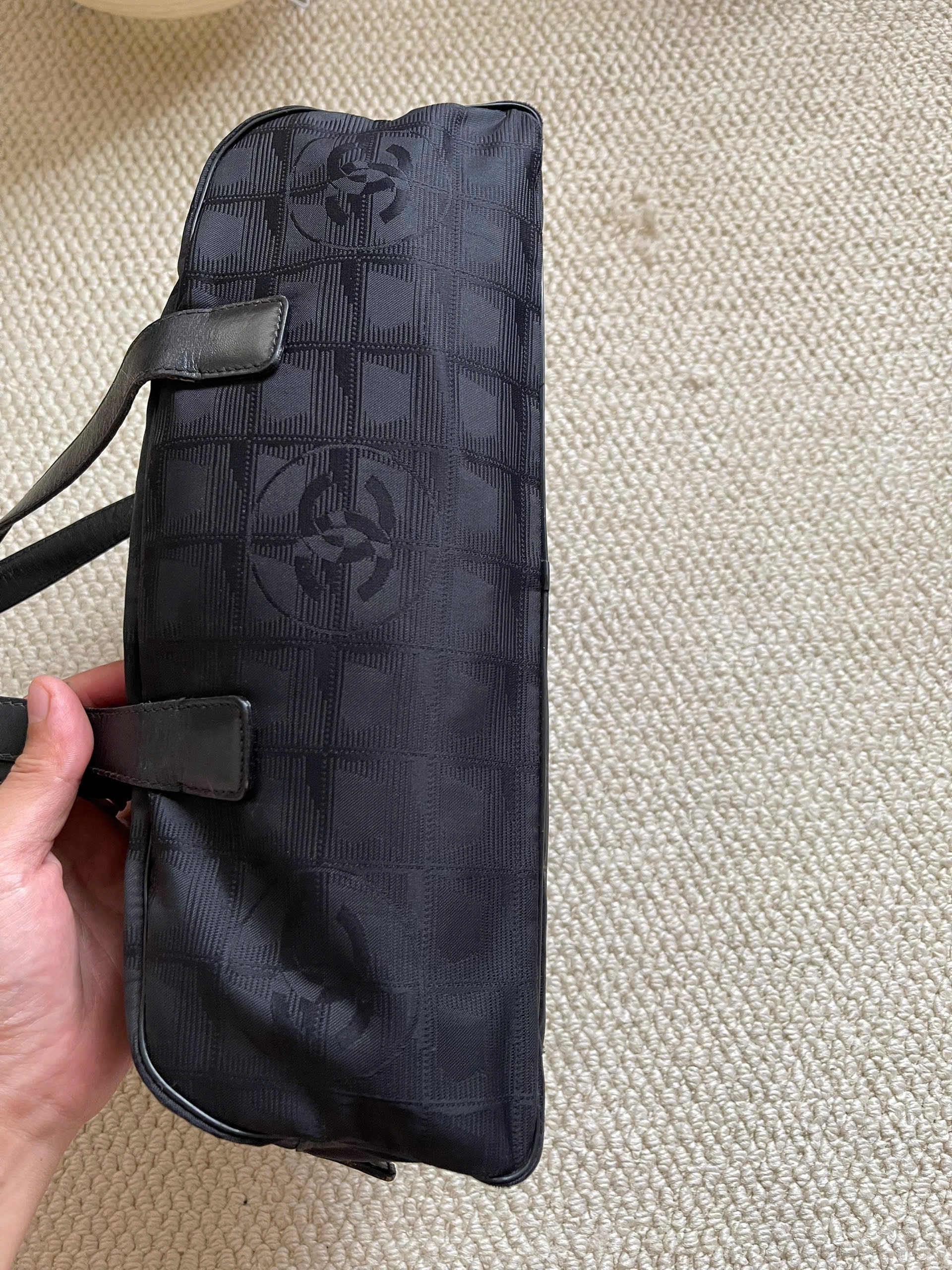 Chanel Black Nylon Canvas Bowler Bag