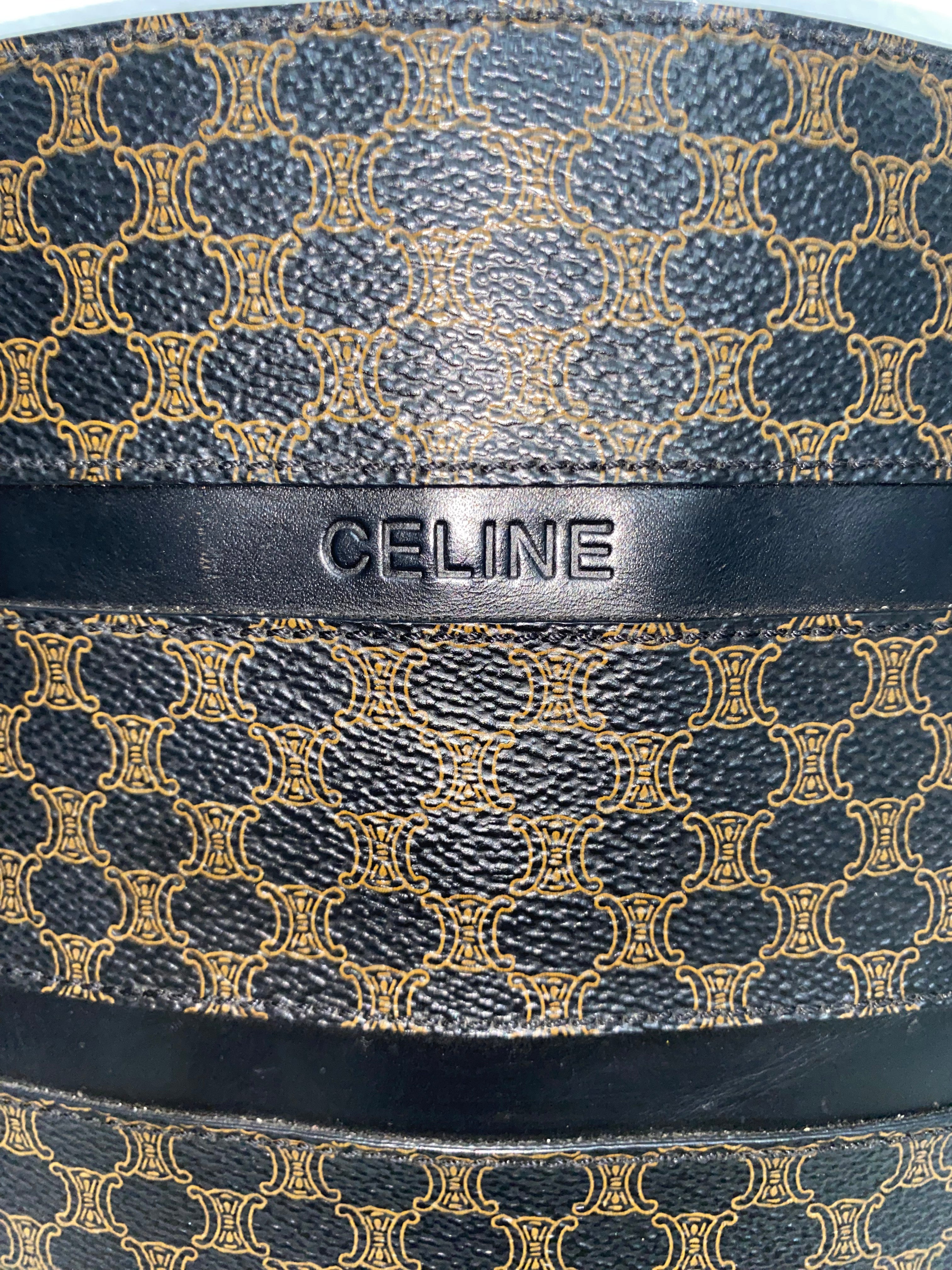 Celine Macadam Coated Canvas Shoulder Bag