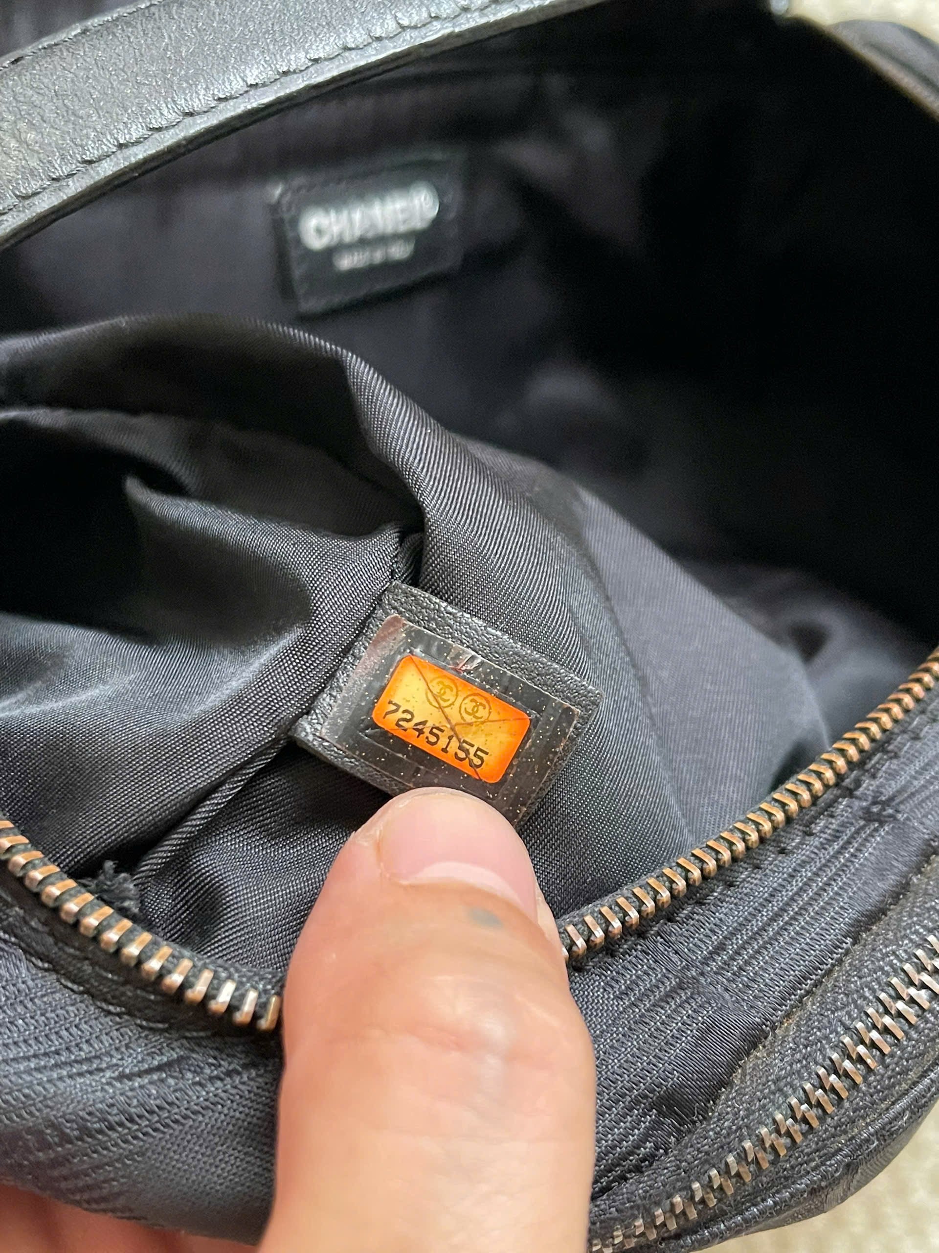 Chanel Black Nylon New Travel Line Vanity Bag