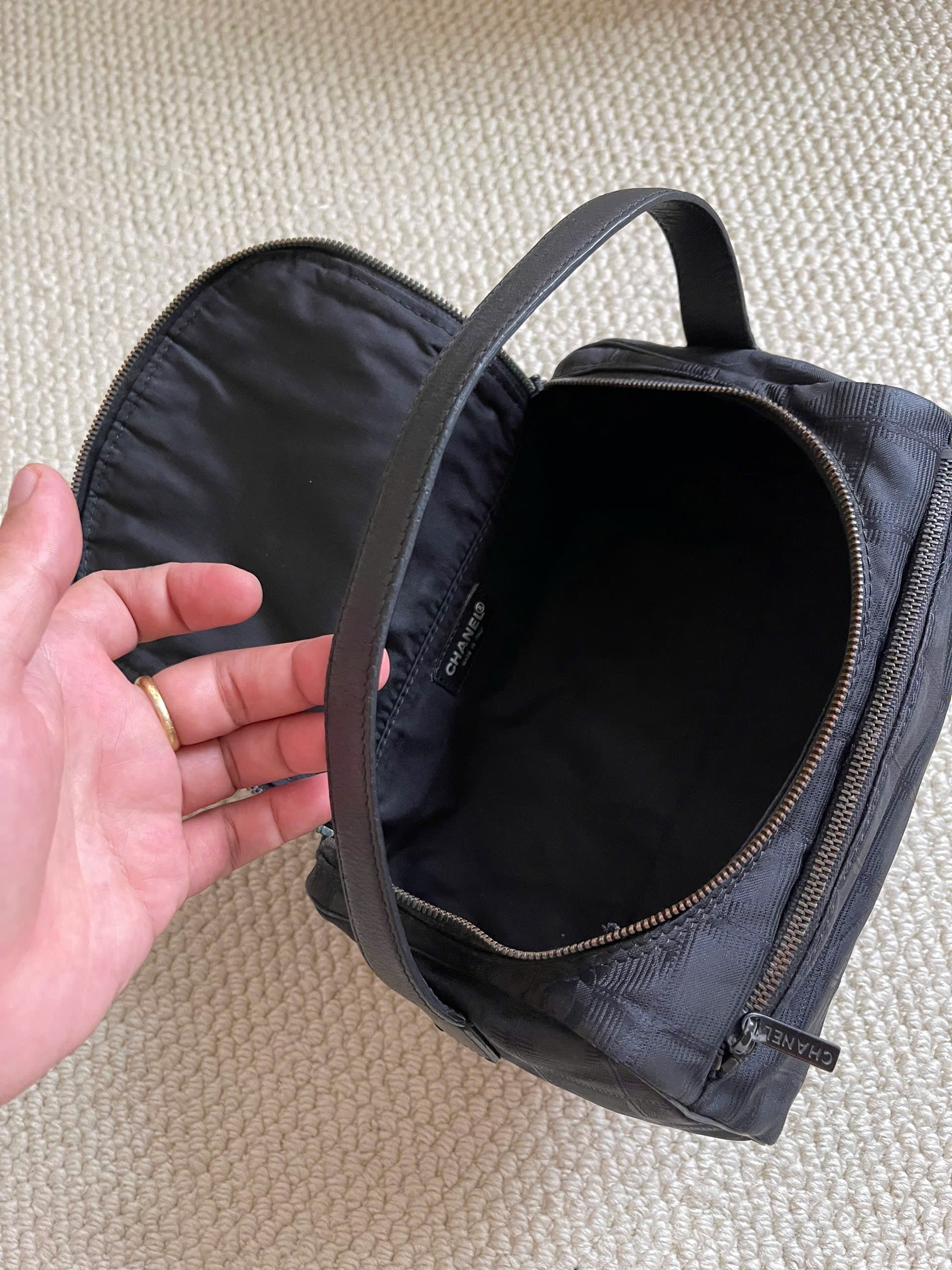 Chanel Black Nylon New Travel Line Vanity Bag