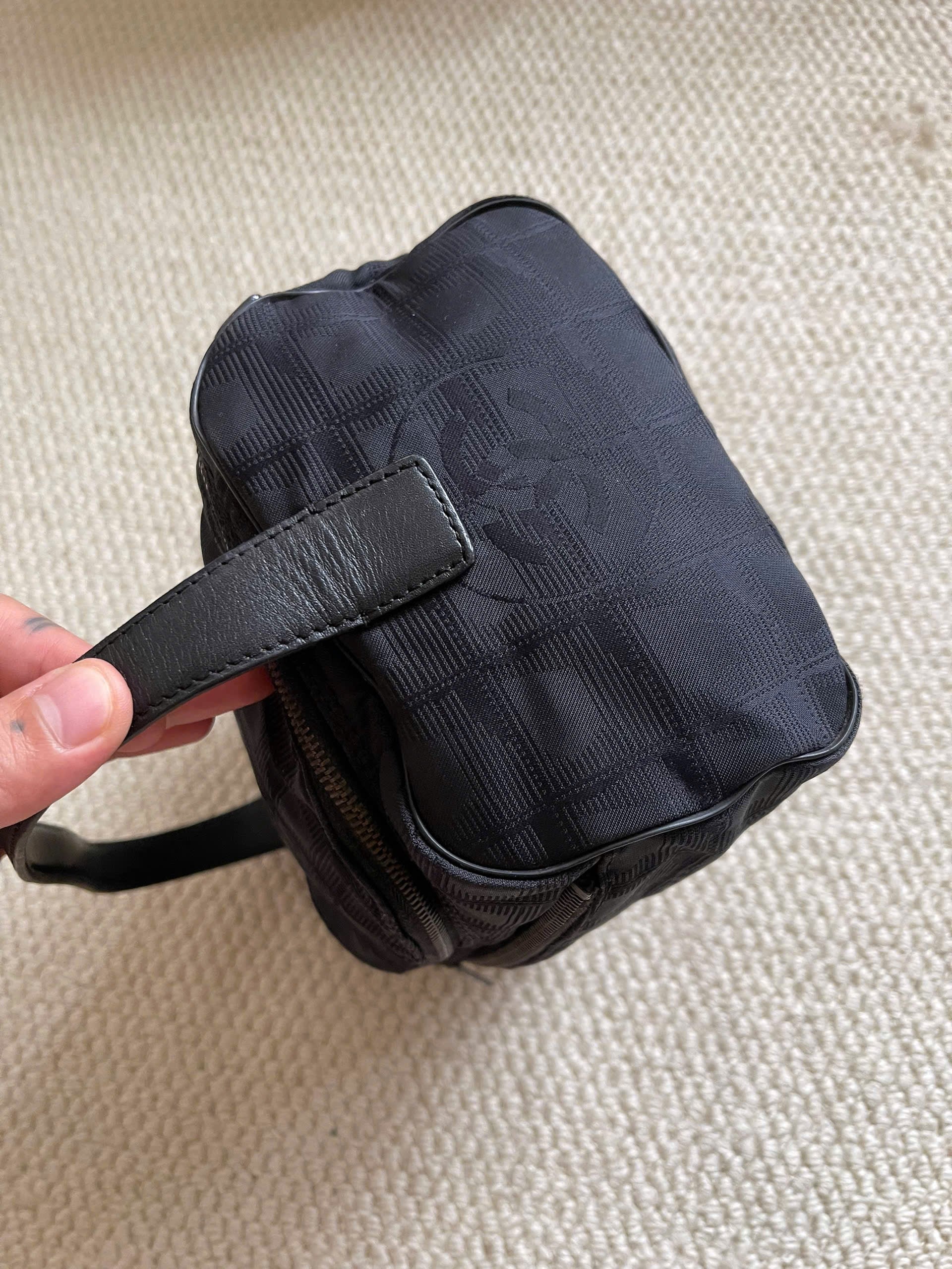 Chanel Black Nylon New Travel Line Vanity Bag